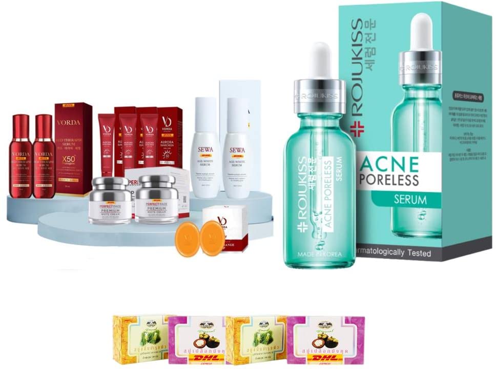 VORDA Premium Anti-Aging Cream Set - 11 Pcs Lifting & Poreless Serum with Moisturizing 30ml (Free Tomato Facial Mask Included) | DHL Express | Perfect for Daily Skincare Routine & Gift Giving