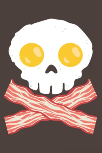 Pirate Breakfast Bacon & Crossbones Egg Design Notebook - 6x9 Inches, 120 Pages Lined Journal for Writing, Sketching & Note Taking - Perfect for School, Office & Creative Projects