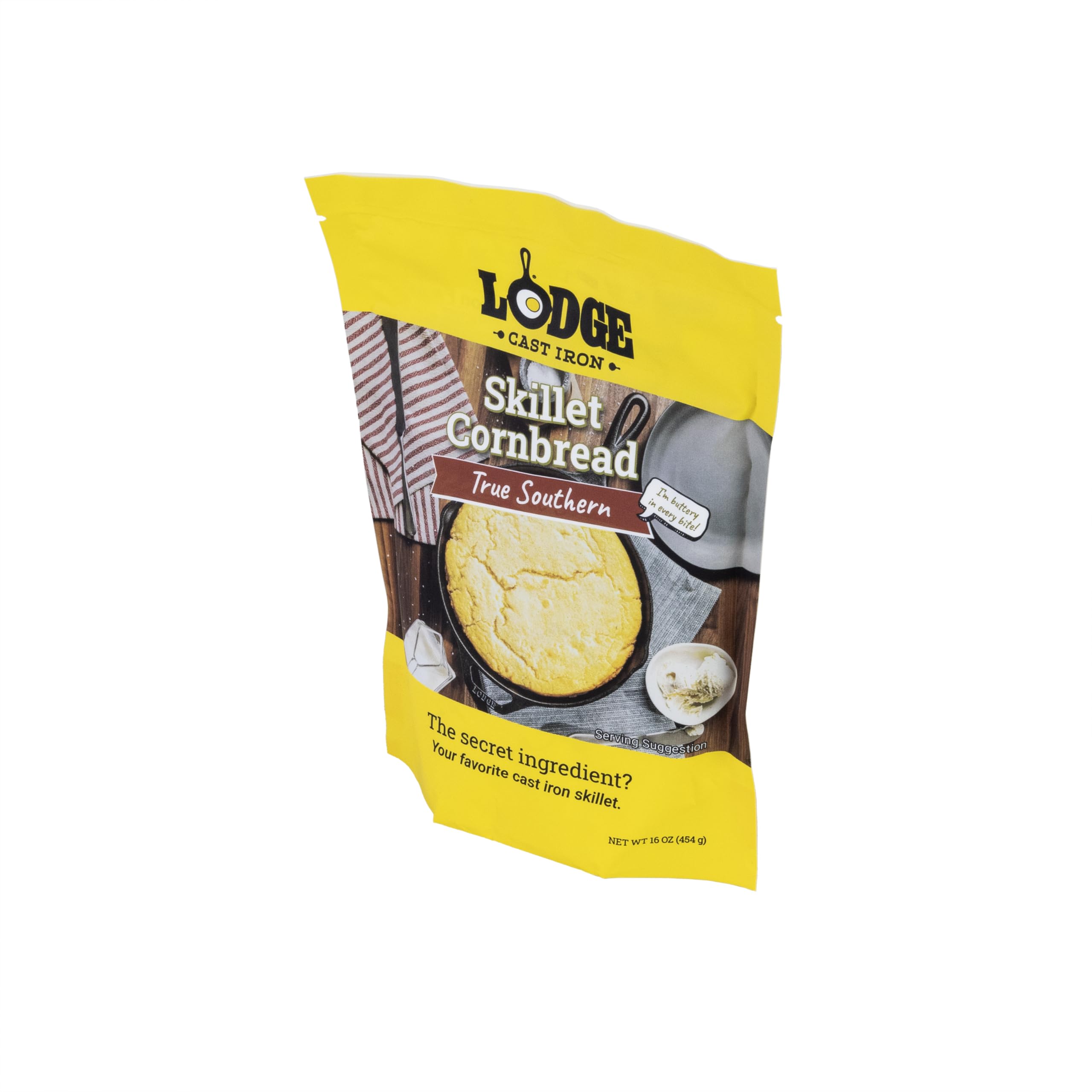Authentic Southern Lodge Cast Iron Skillet Cornbread Mix - 16oz (4 Pack) | Perfect for Cast Iron Skillets, Wedge Pans & Muffin Tins | Non-GMO Ingredients | Ideal for Family Dinners, BBQs & Holiday Baking
