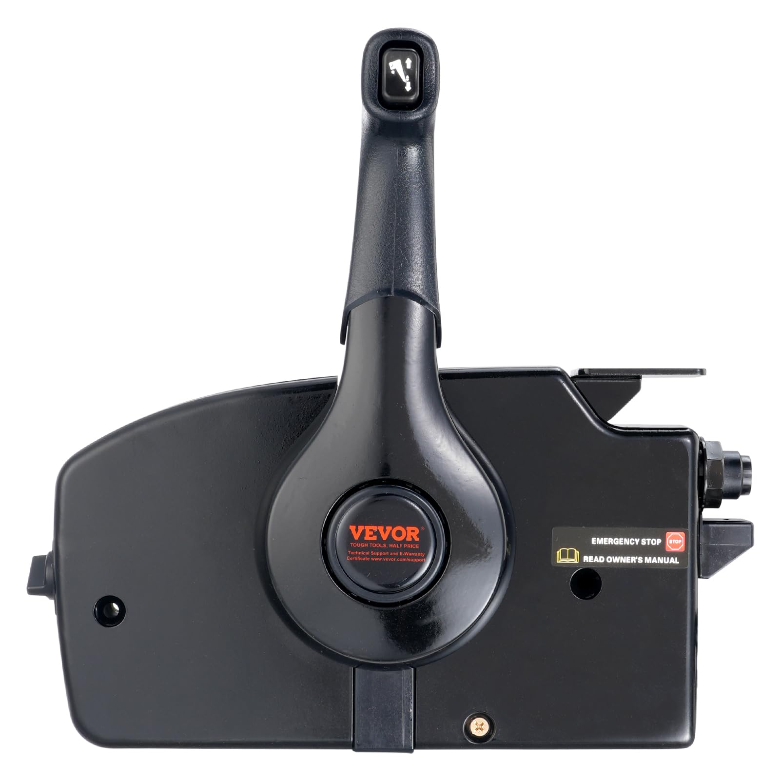 VEVOR Marine Boat Throttle Control Box - Side-Mounted Outboard Remote Control for Mercury PT 2-Stroke Engines with Power Trim Switch | 16.3ft 8+4 Pin Harness & Safety Lanyard | Perfect for Fishing Boats, Speedboats & Water Sports