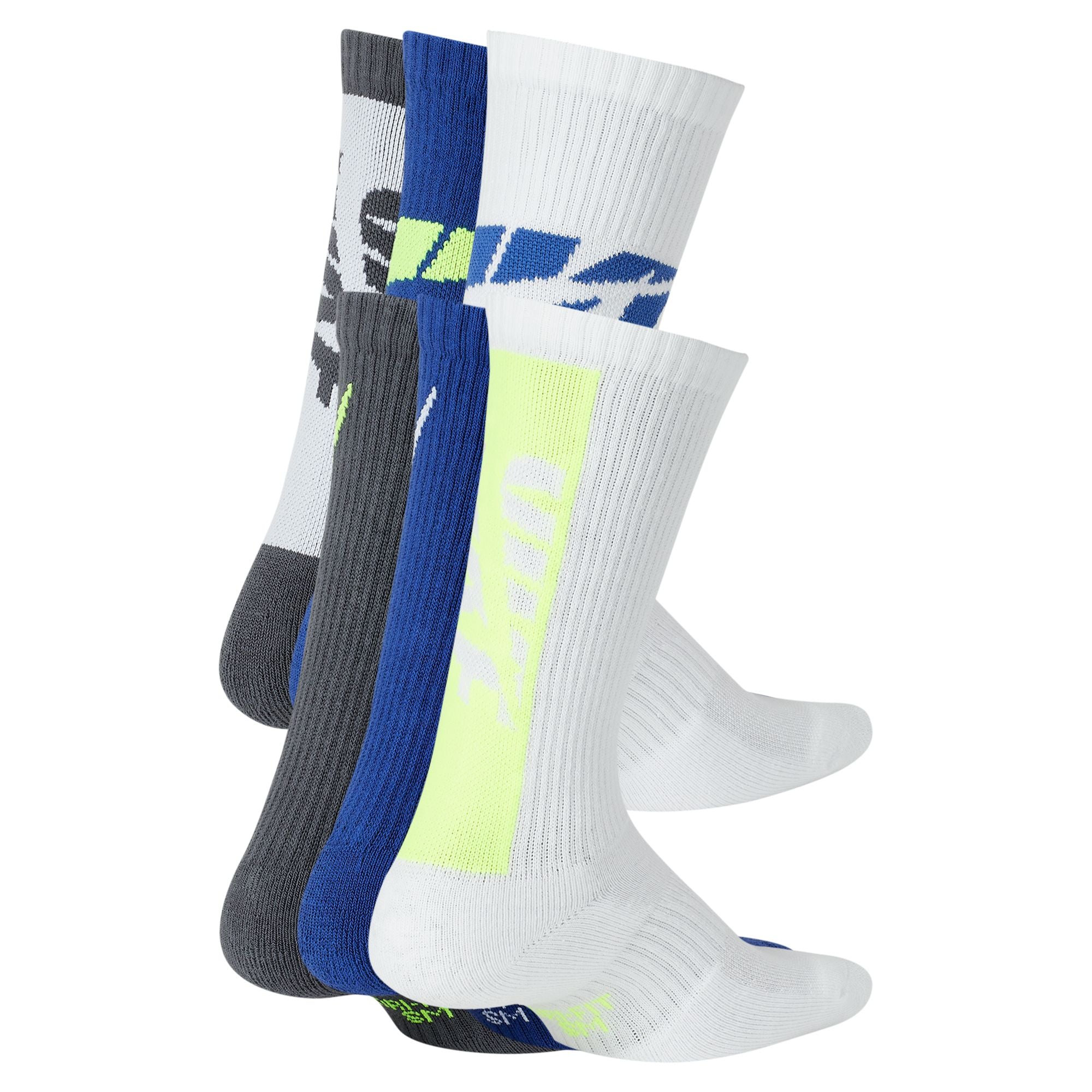 Nike Boys' Youth Everyday Cushion Crew Socks 6-Pack - Soft & Breathable for School, Sports & Daily Wear