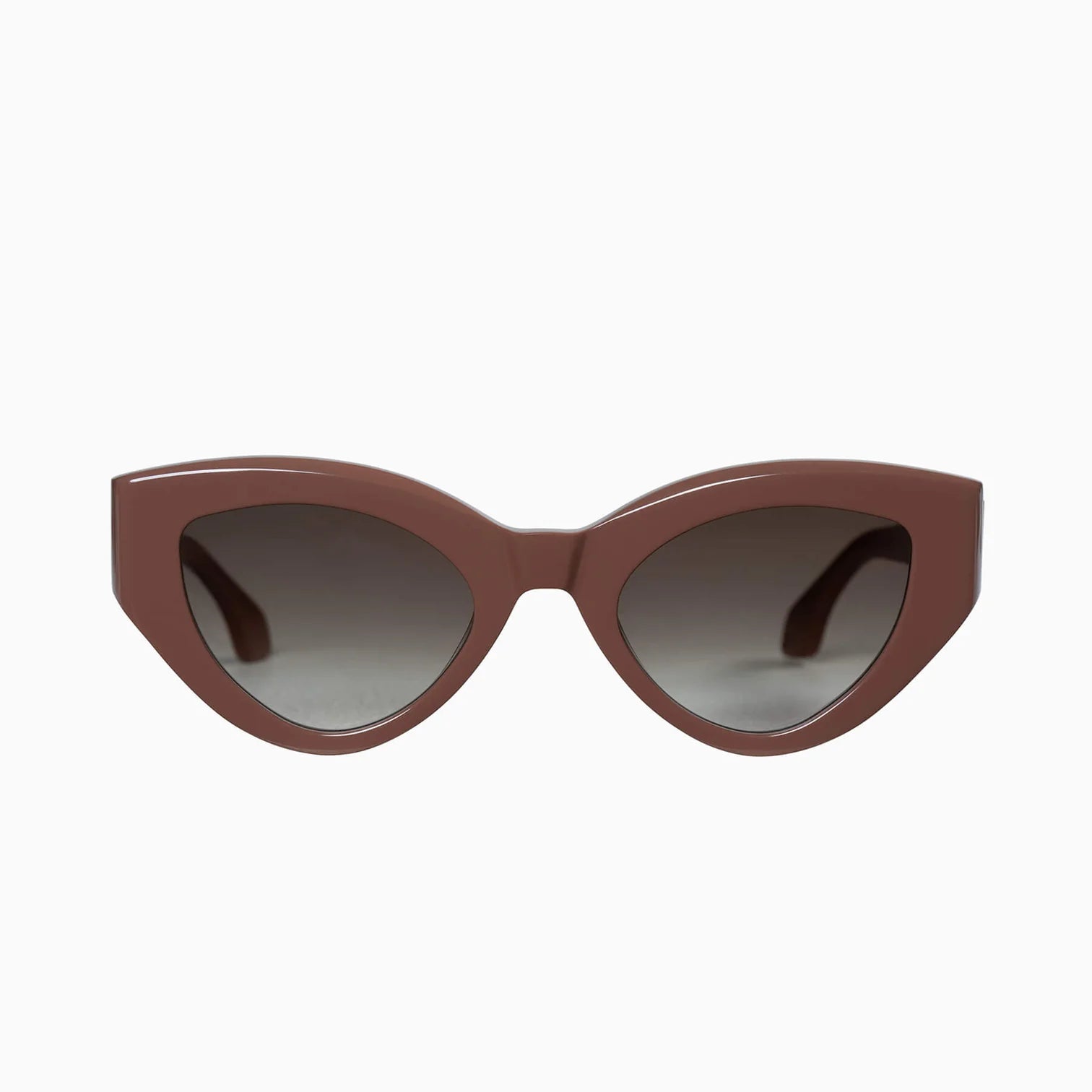 Bones Ash Rose Sunglasses with Black Metal Trim & Brown Gradient Lens - Stylish UV Protection for Outdoor Activities, Driving, and Fashion