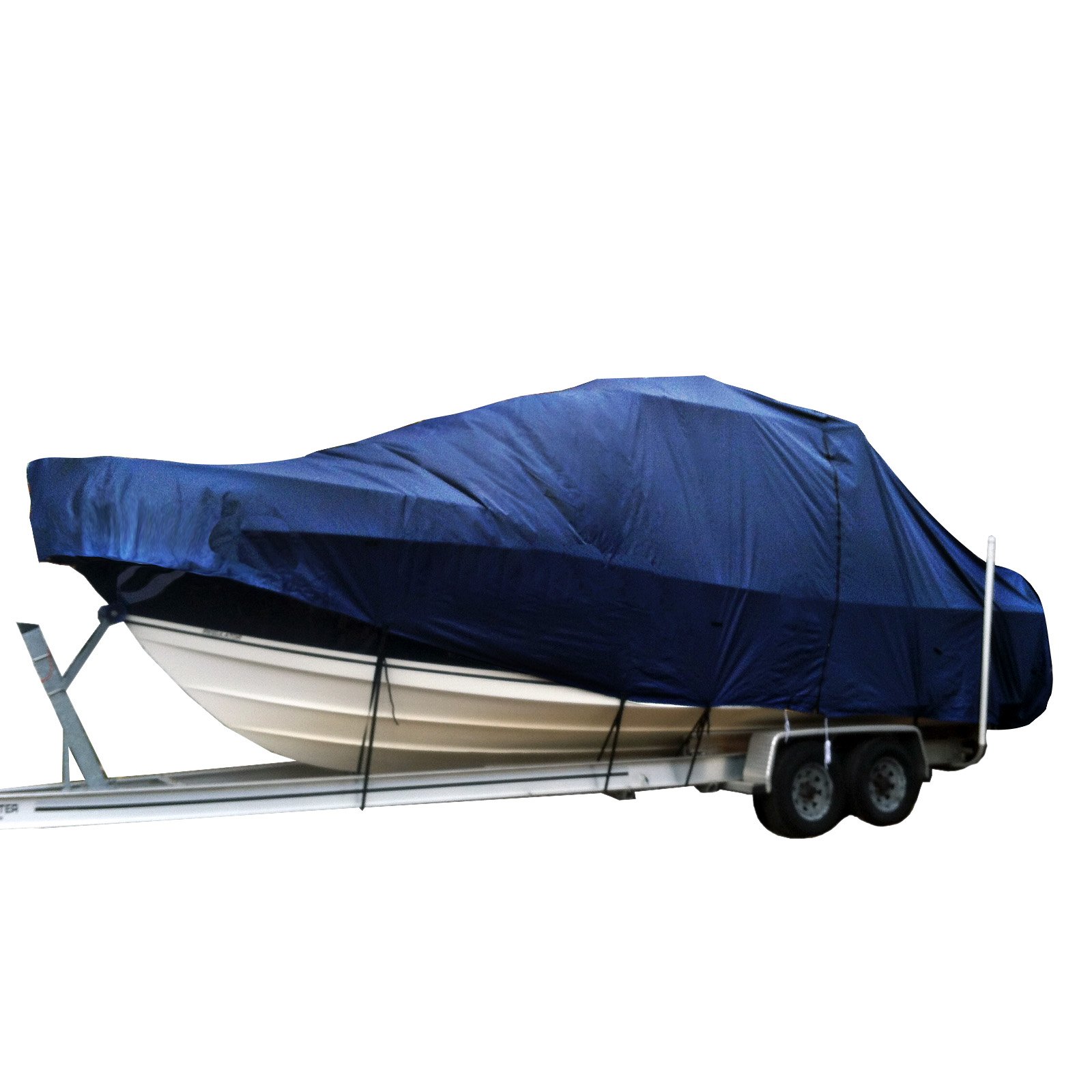 Heavy Duty T-Top Boat Cover for Center Console Boats - Waterproof UV-Resistant Marine Grade Fabric - Fits Up to 26 ft (Navy Blue) - Ideal for Outdoor Boat Storage & Protection from Sun, Rain & Debris