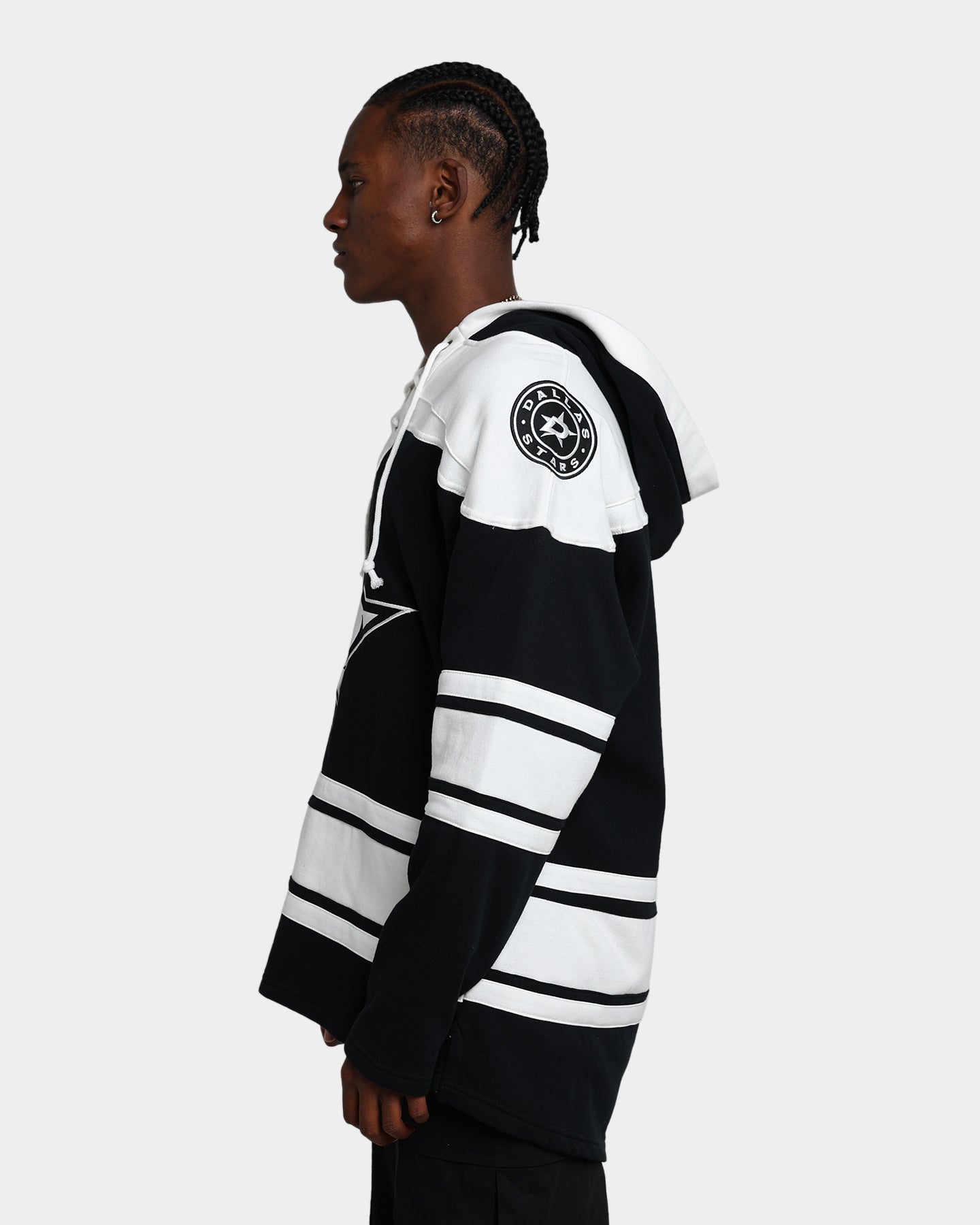 47 Brand Dallas Stars Superior Lacer Hoodie for Men - Jet Black NHL Hockey Fan Apparel - Perfect for Game Day & Casual Wear