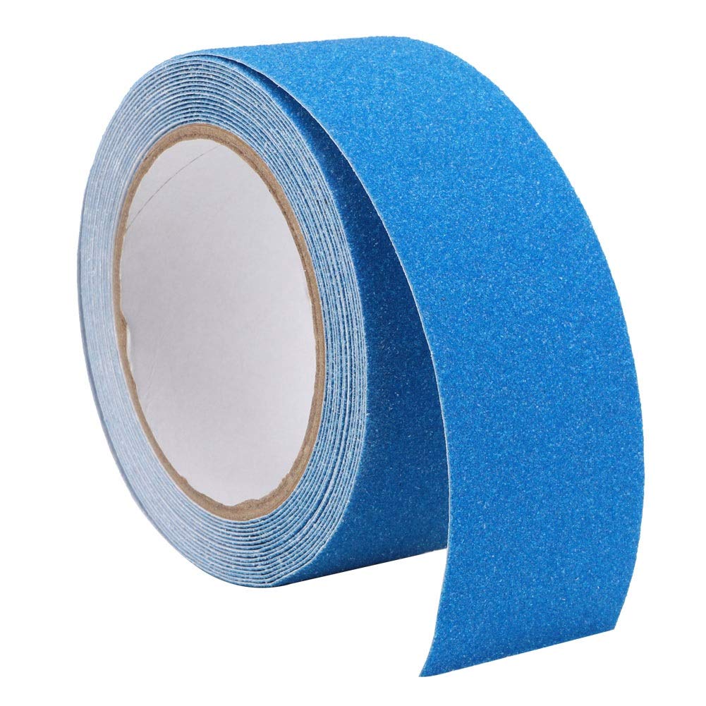 Samfox Anti-Slip Tape - Heavy Duty PVC with Quartz Grit Non-Slip Safety Tape (5m/16.4ft) for Stairs, Swimming Pools, Showers, Ramps & Wet Floors | Waterproof Slip-Resistant Grip Tape for Indoor/Outdoor Use