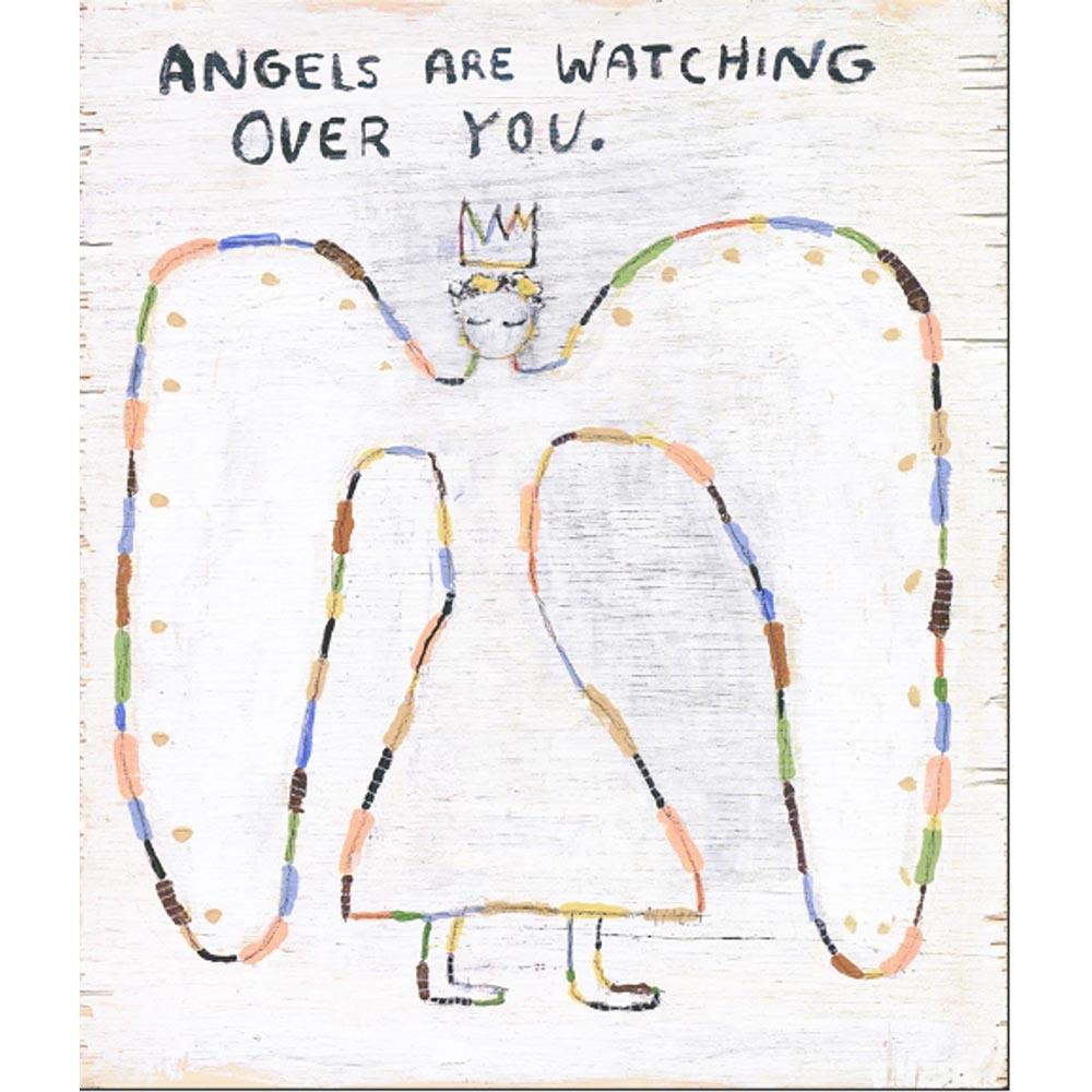 Angels Are Watching Art Print - Beautiful Angel Wall Decor for Home, Bedroom & Office - Inspirational Christian Gift & Spiritual Decor