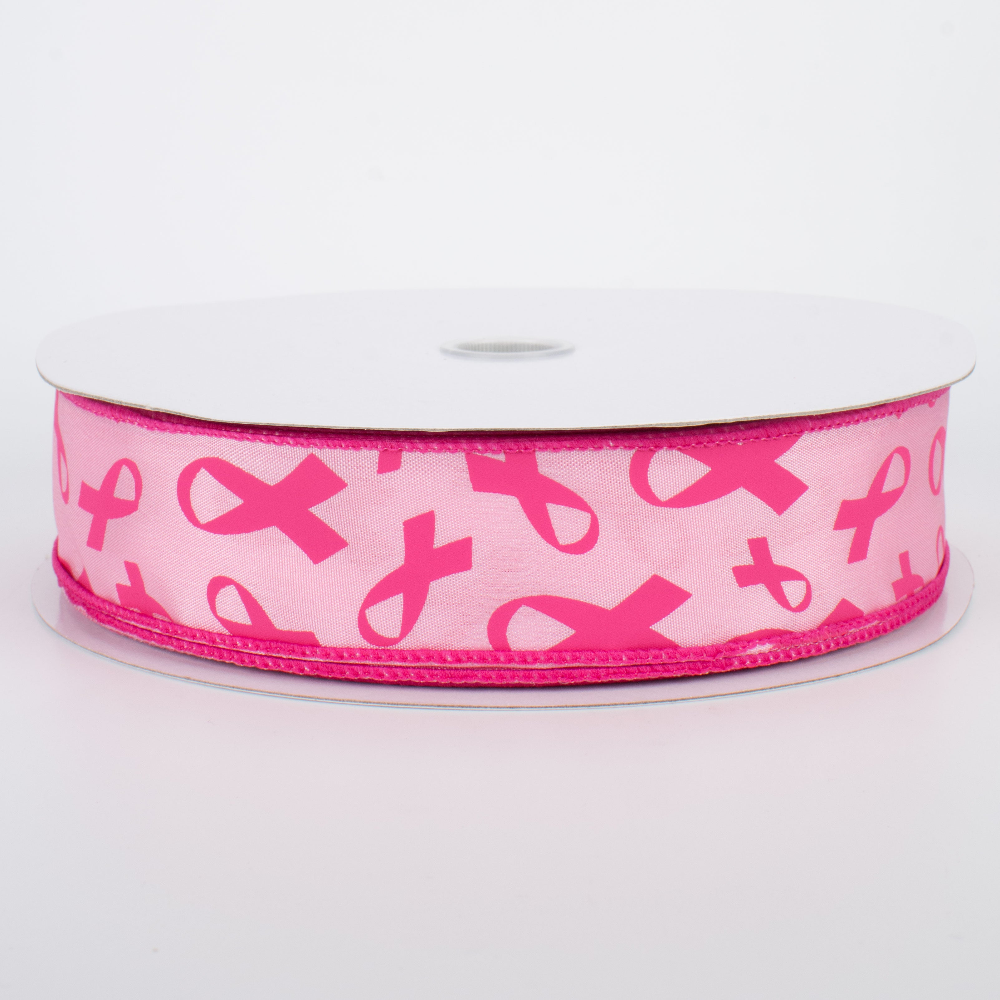 1.5 Inch Pink Support Ribbon on Satin Ribbon - 50 Yards Bulk Roll for Cancer Awareness, Fundraisers & Events (Breast Cancer, Survivor, Hope)