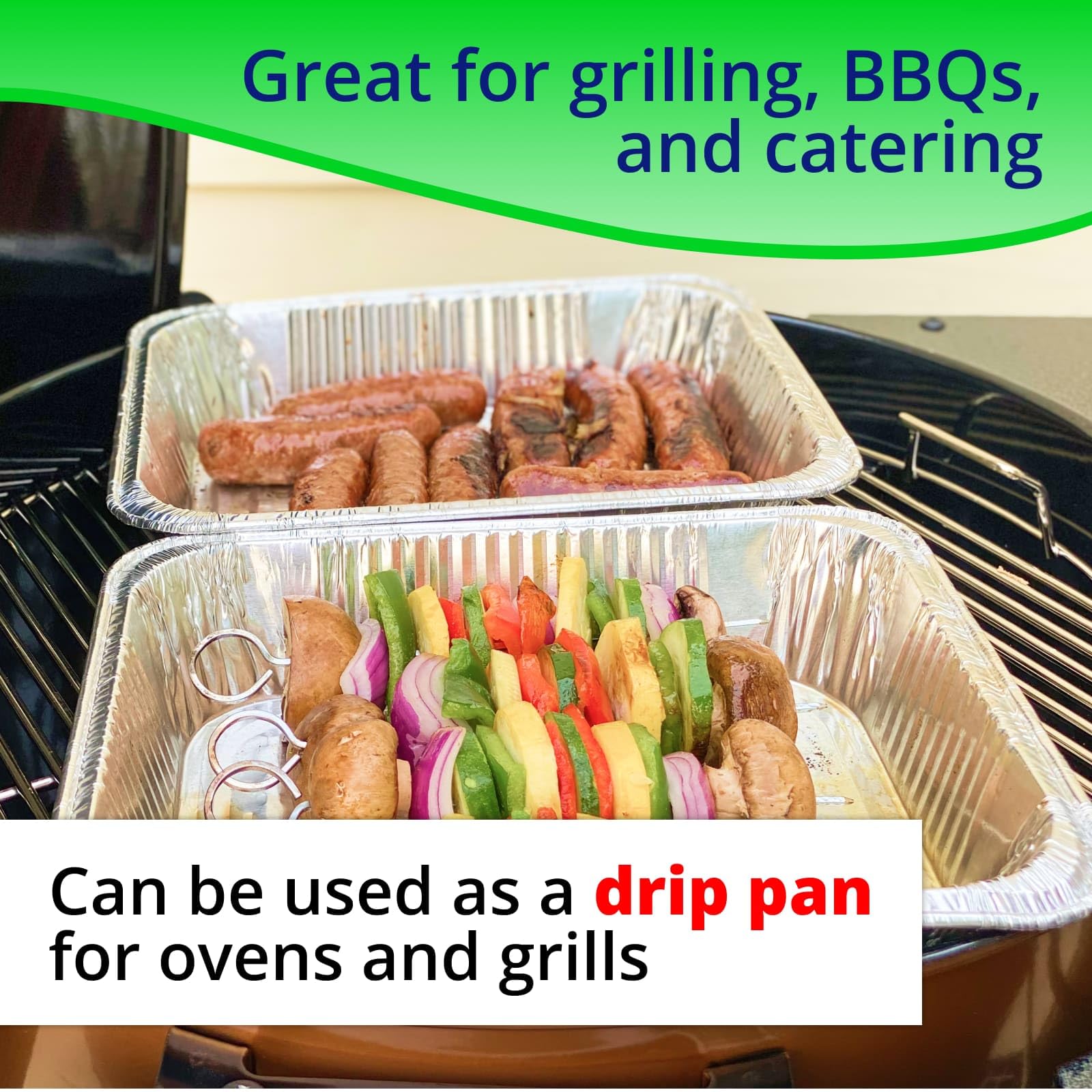 IDL Packaging Full Size Aluminum Steam Table Pans with Lids - 21