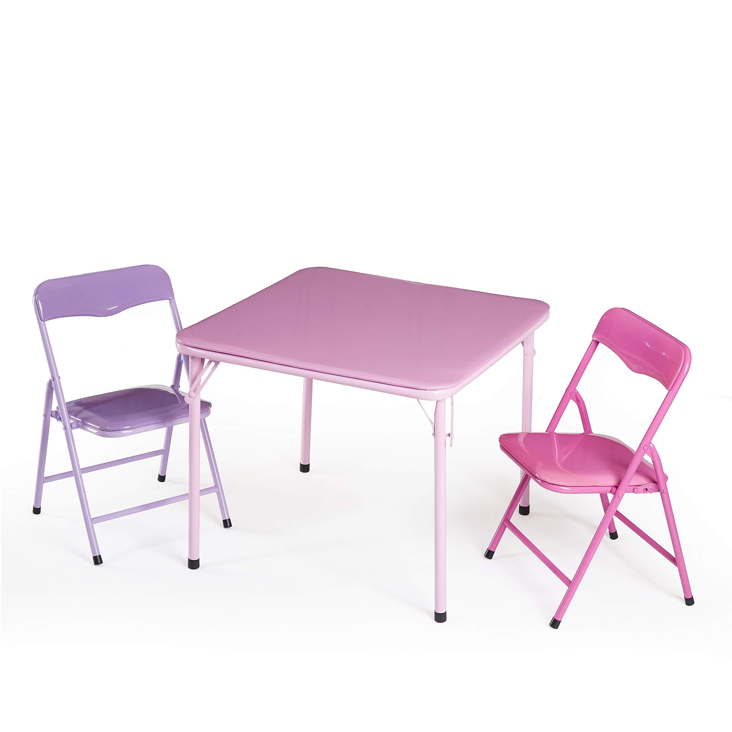 Heritage Kids 3-Piece Table and Chair Set - Pink Wooden Furniture for Toddlers & Children | Perfect for Playroom, Classroom, and Arts & Crafts Activities