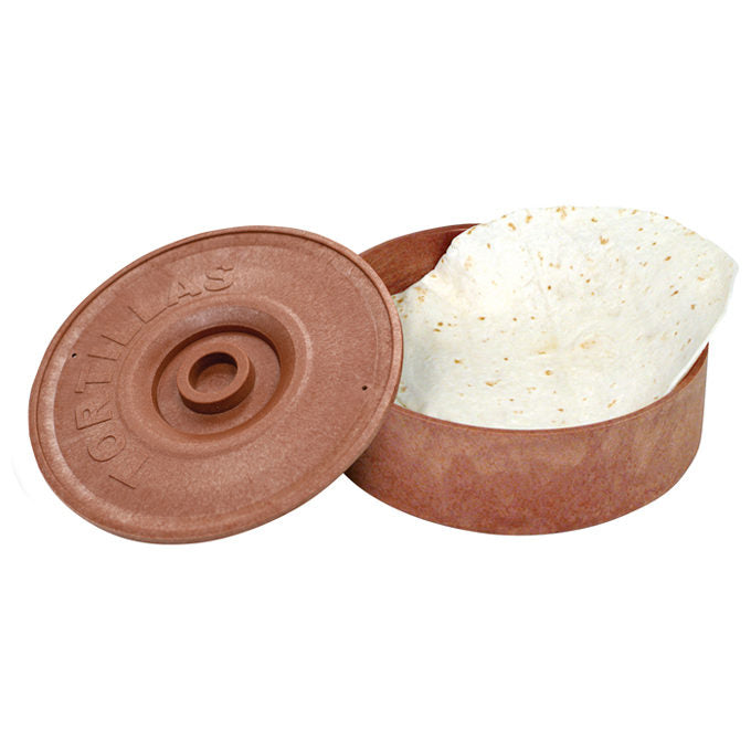 Winco 8.5-Inch Tortilla Warmer with 2.6-Inch Depth - Keep Tortillas Warm & Fresh for Tacos, Burritos, and Fajitas - Perfect for Mexican Cuisine and Family Dinners