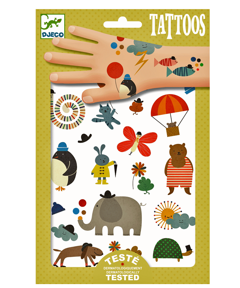 Djeco Pretty Little Things Temporary Tattoos for Kids - Fun Body Art Stickers for Parties, Gifts & Creative Play