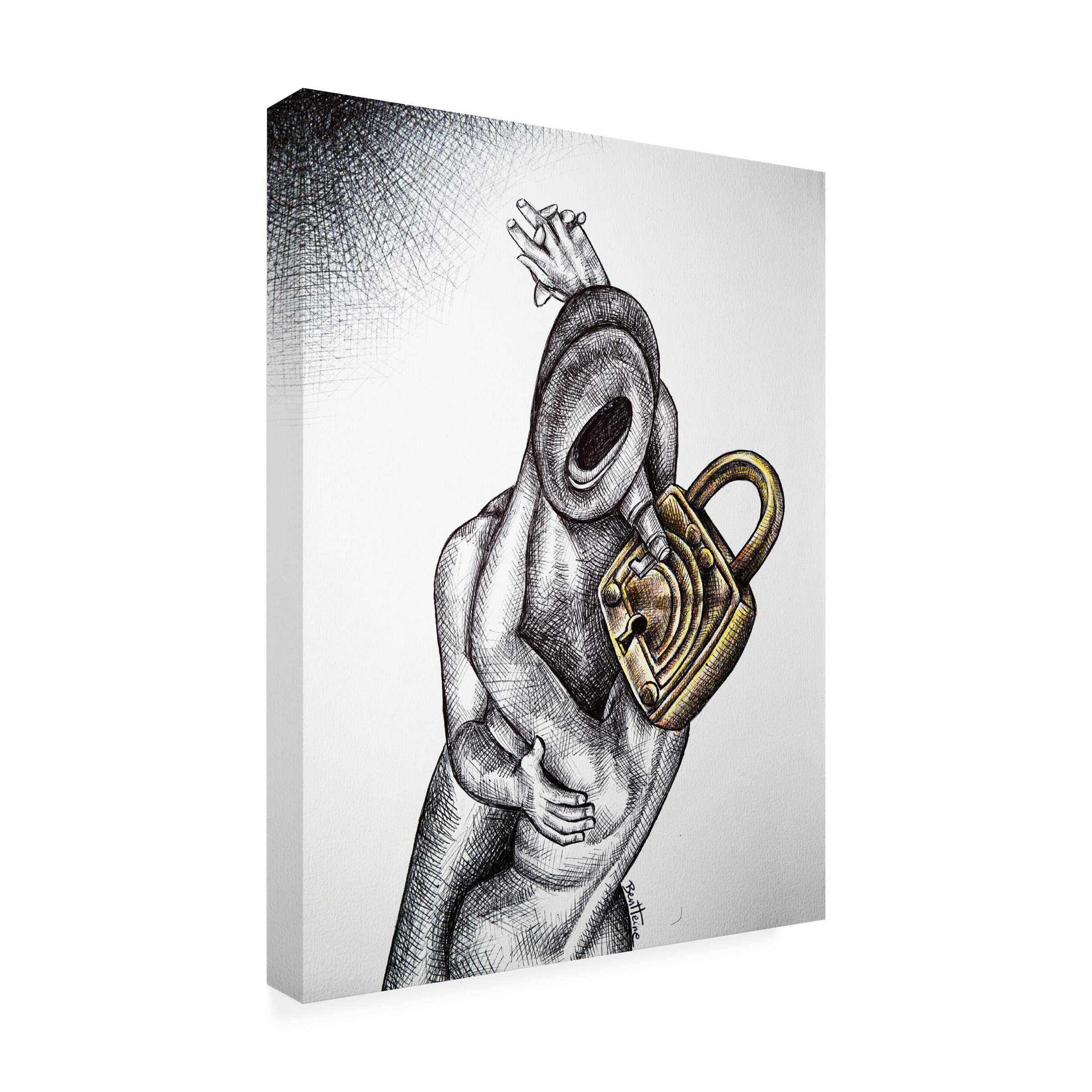 Trademark Fine Art 'The Kiss' Canvas Wall Art Print by Ben Heine - Romantic Home Decor for Living Room, Bedroom & Office