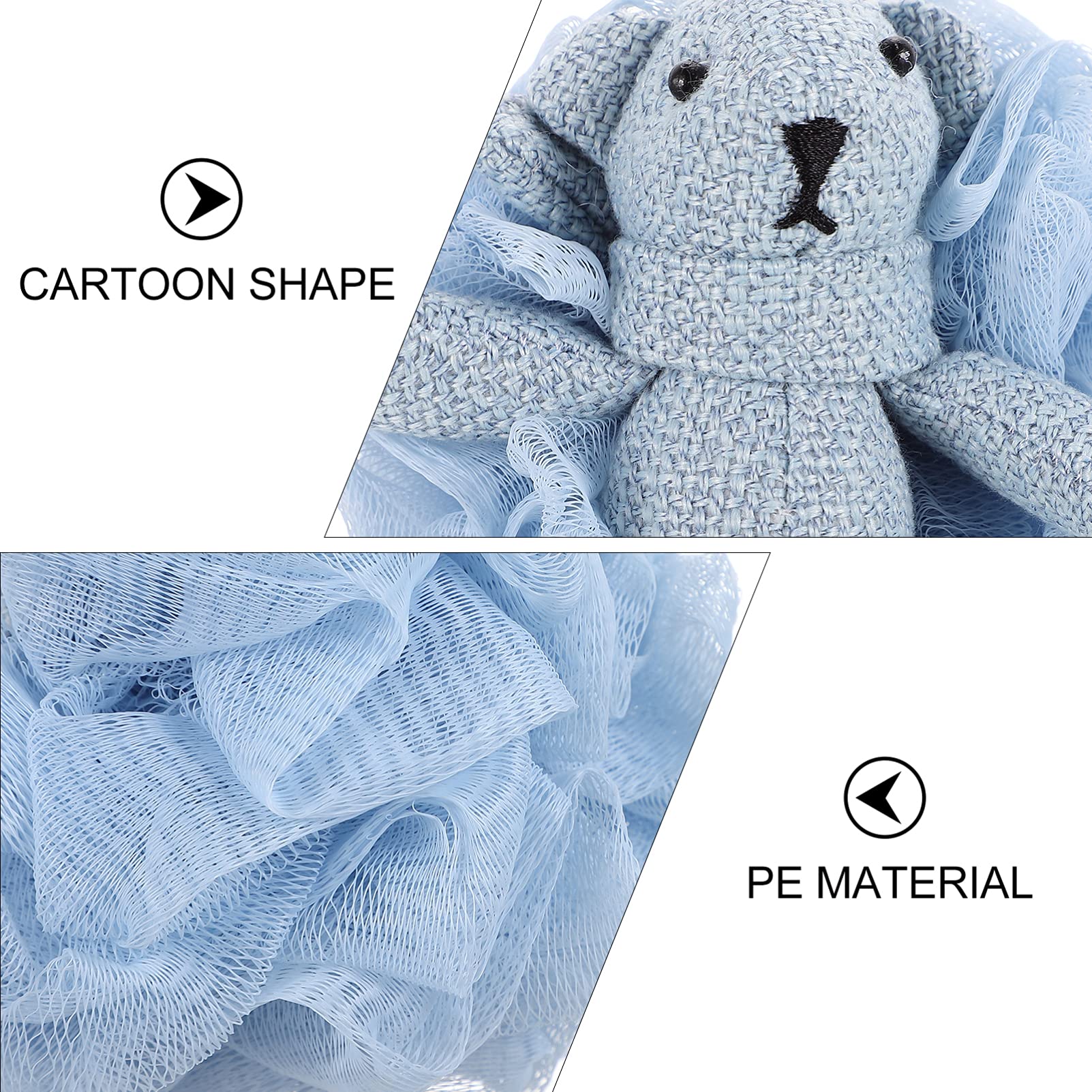 1pc Cartoon Bath Scrubber Ball - Exfoliating Loofah Sponge for Kids & Adults - Cute Animal Mesh Shower Pouf for Gentle Skin Cleansing - Perfect for Toddler Bath Time, Spa Day & Gift Giving