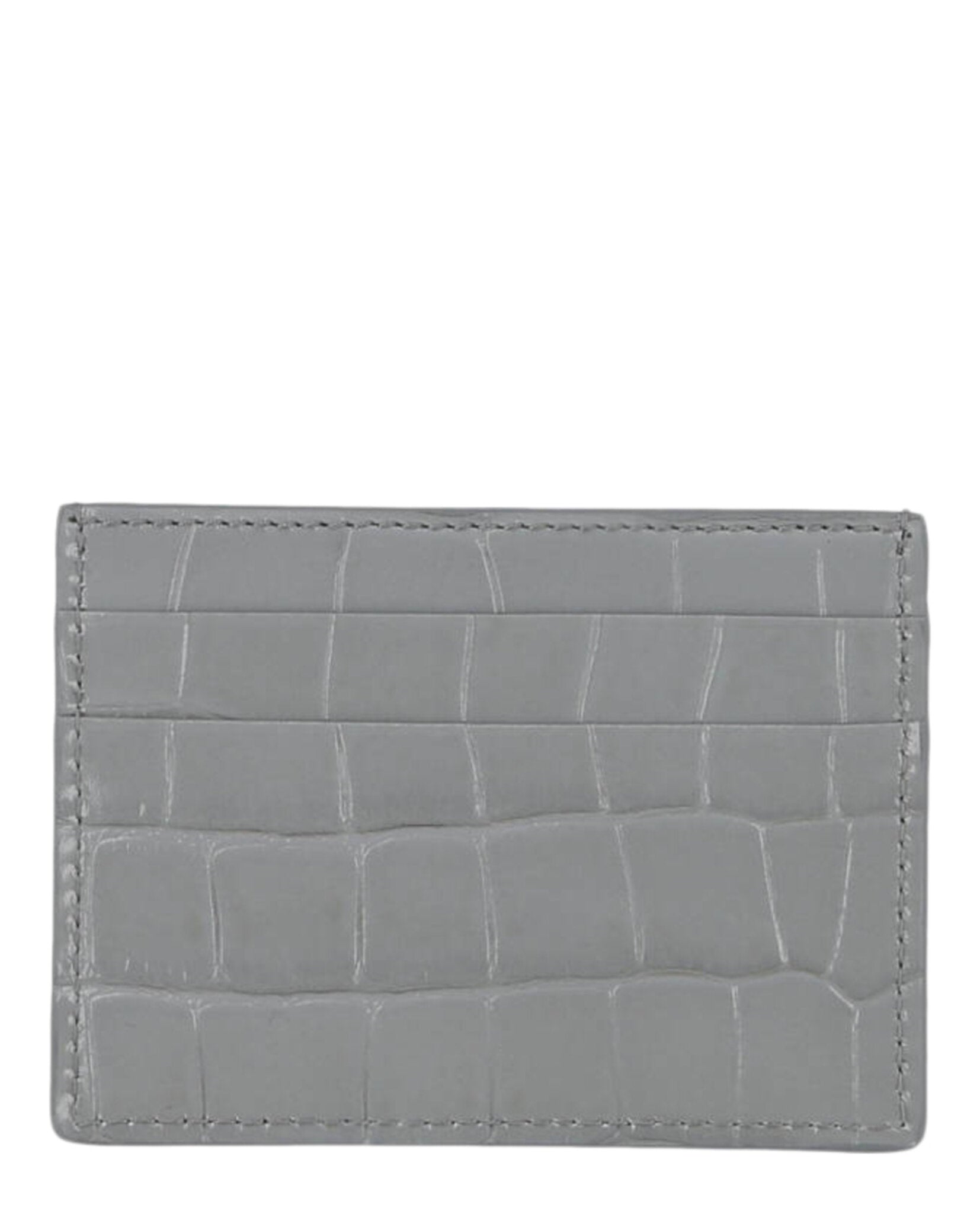 Crocodile Embossed Leather Card Holder Wallet for Men & Women - Slim RFID Blocking Credit Card Case for Travel, Business & Everyday Use