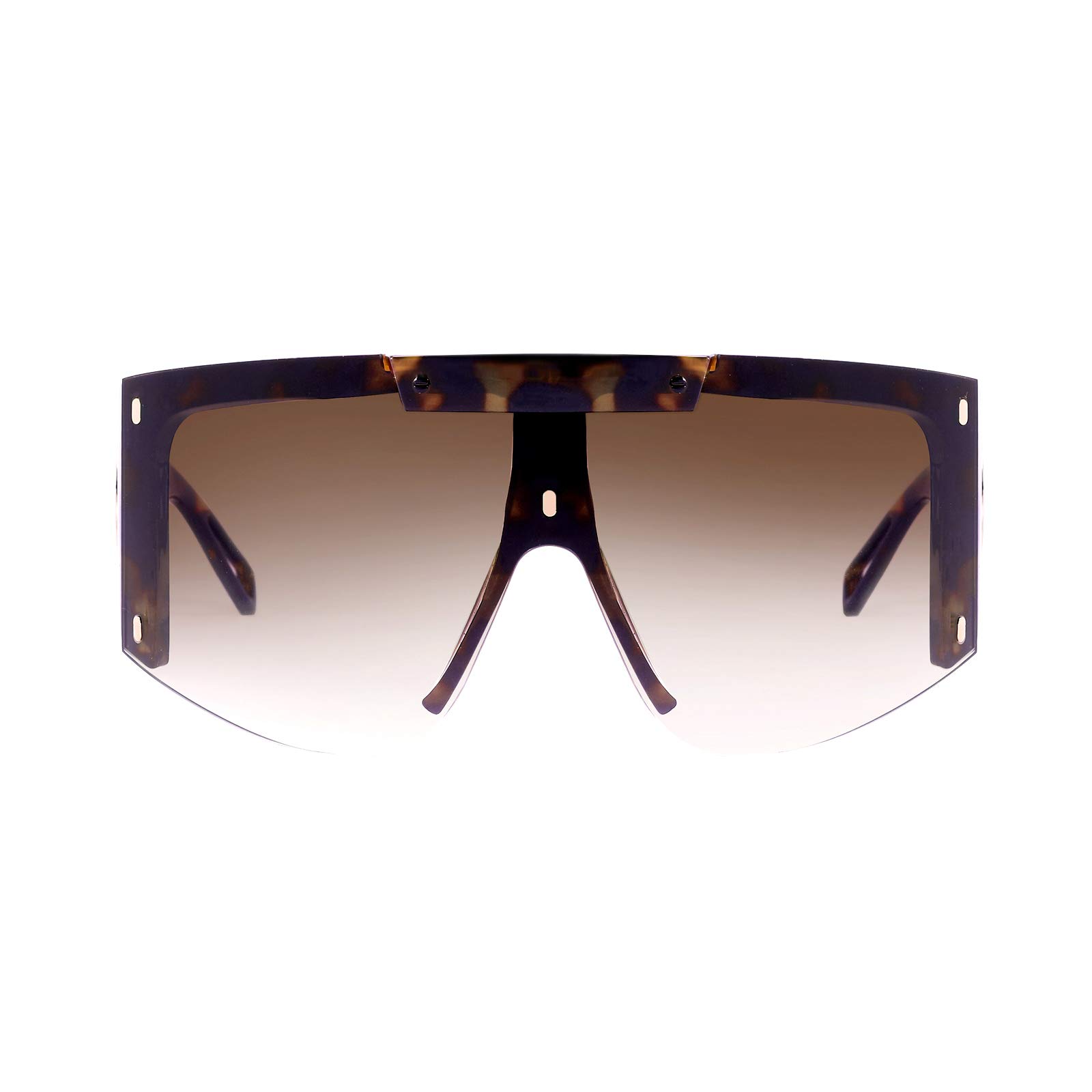 FEISEDY One Piece Oversized Sunglasses for Men & Women - UV Protection Big Frame Wrap Around Shield Sunglasses for Cycling, Driving, Beach & Vacation - Fashionable B4027 Shades for Outdoor Activities & Summer Style