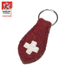 Premium Swiss Boiled Wool Blanket Key Rings by KARLEN Swiss - Durable & Stylish Keychain Accessories for Home, Office, Travel & Gifts