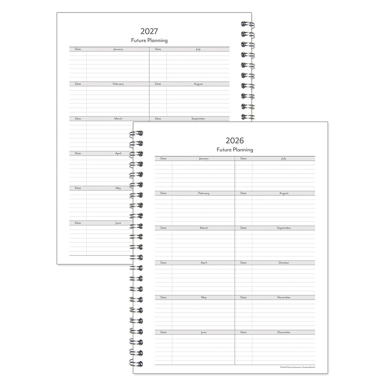 FranklinCovey 2025 Monarch Wire-Bound Planner - 2 Pages Per Day Daily Organizer with Compass Design (January 2025 - December 2025) | Perfect for Business Professionals, Students & Goal Tracking