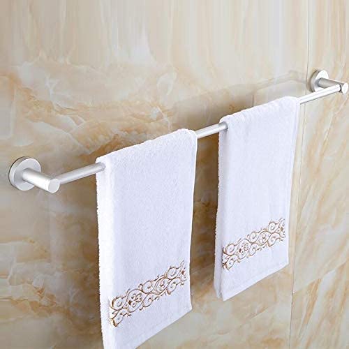 Stainless Steel Wall Mounted Bathroom Towel Bar - 40/50/60cm (15.75/19.69/23.62 Inch) White Finish - Space Saving Towel Rack for Bathroom, Kitchen & Laundry Room Organization