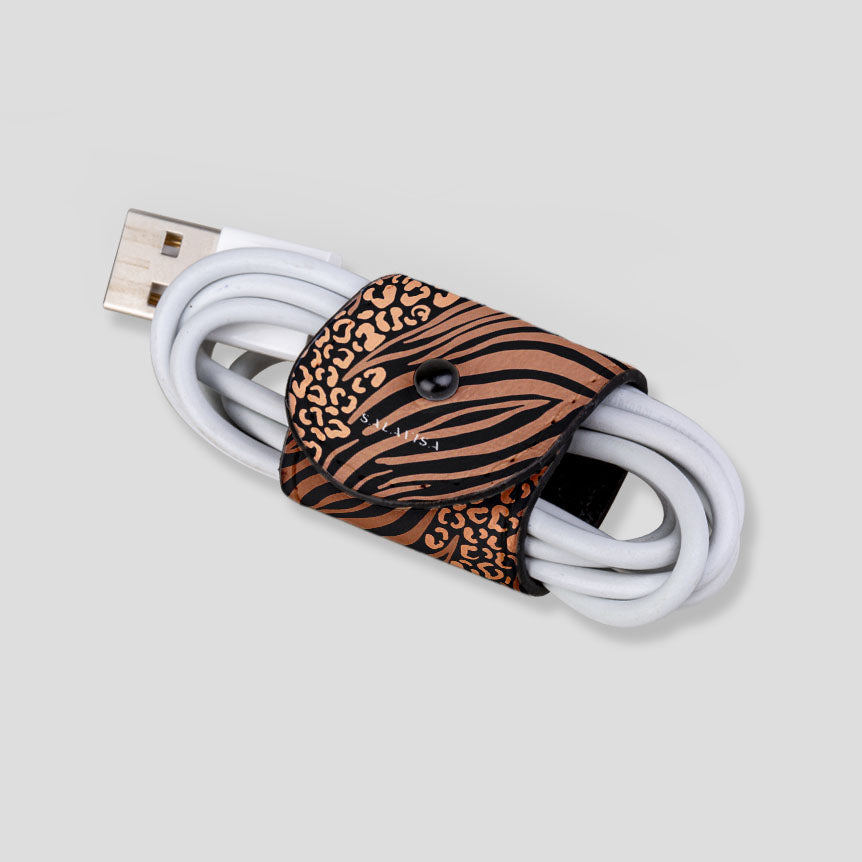 Eco-Friendly Zebra Leopard Print Cord Wrap - Perfect for DIY Crafts, Gift Wrapping & Home Decor