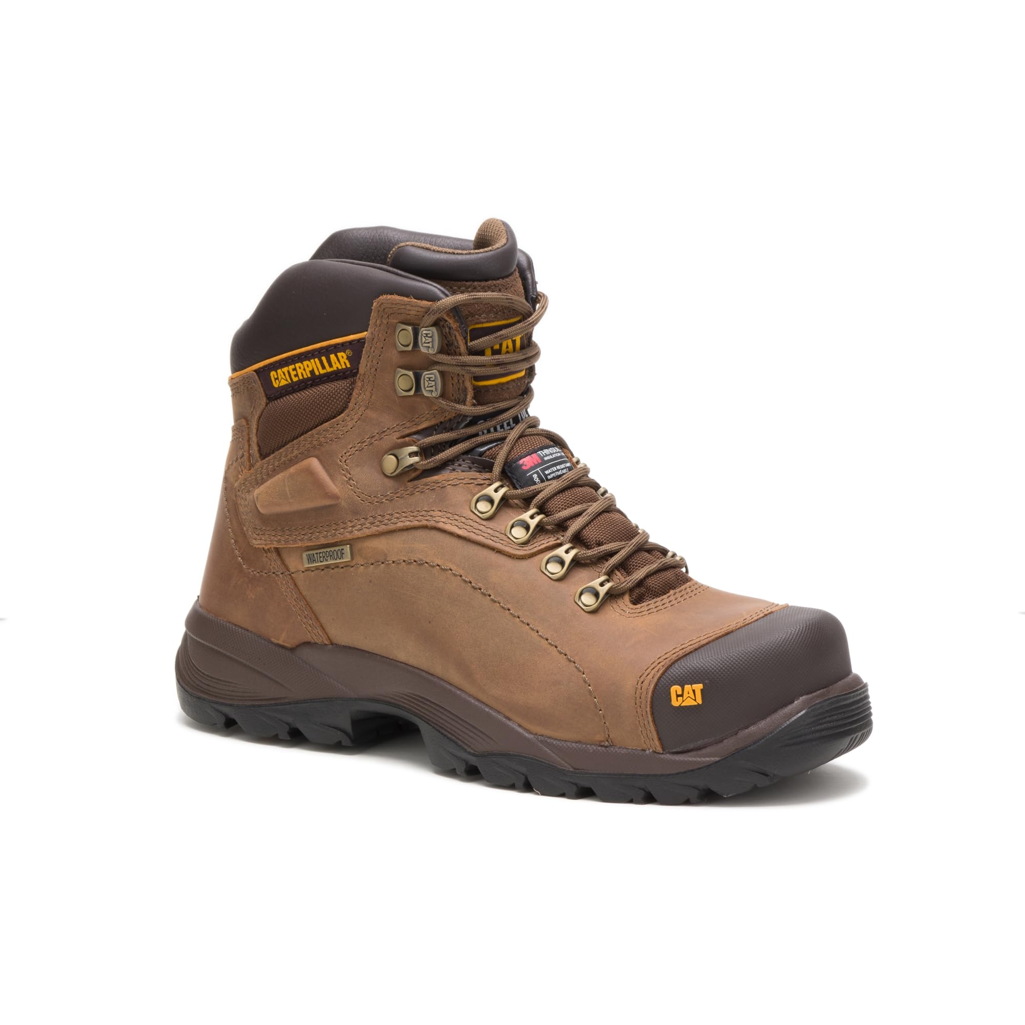Cat Footwear Men's Diagnostic Hi St Work Boot - Steel Toe, Waterproof & Slip-Resistant for Construction, Outdoor & Heavy Duty Work