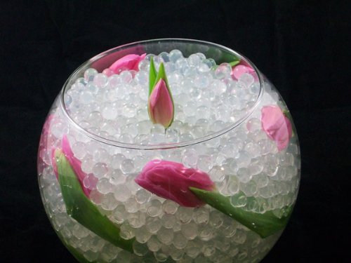 Deco Water Beads - Pearl White Vase Filler & Wedding Centerpiece, DIY Candle Holders, Sensory Play & Home Decor for Parties, Events & Relaxation