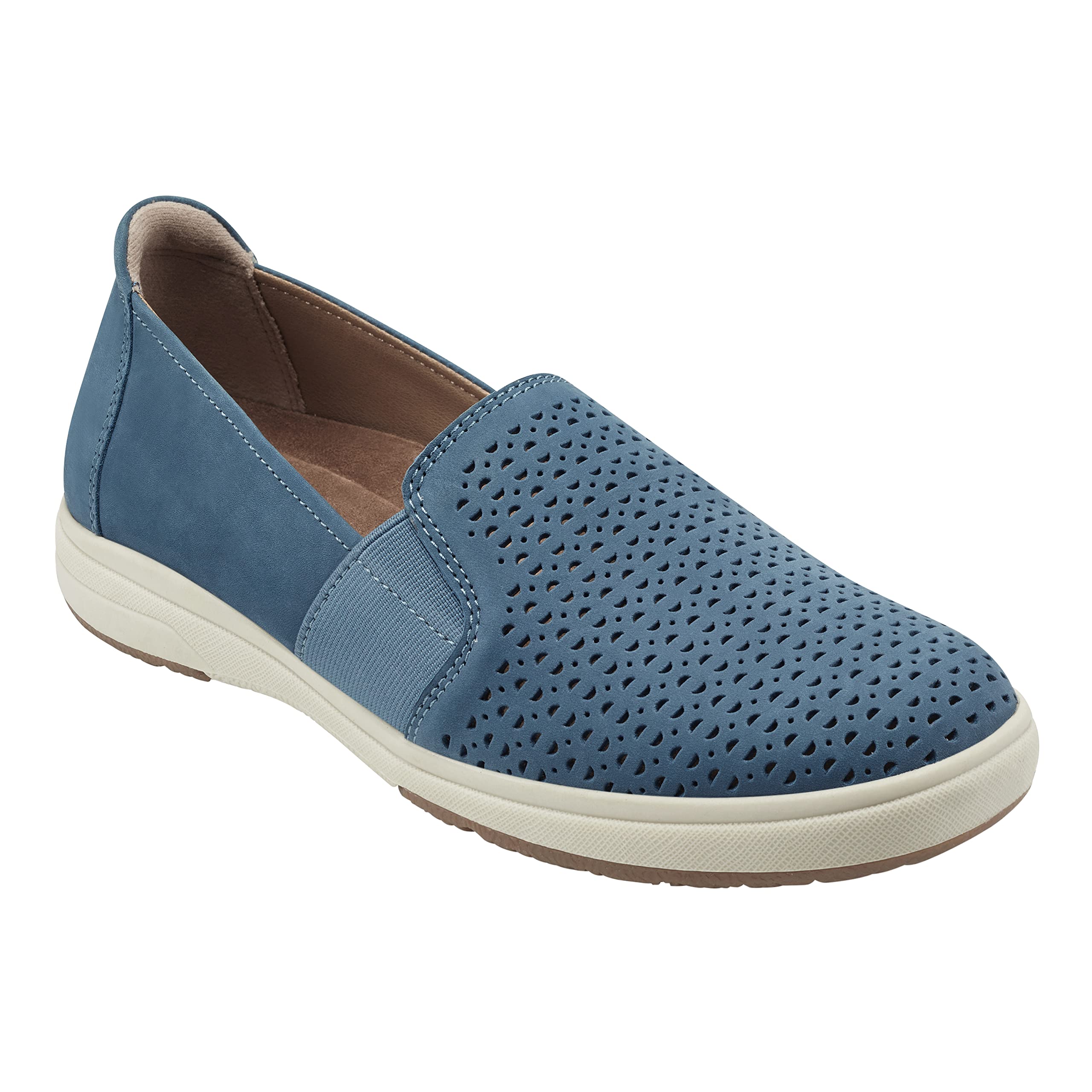 Earth Origins Women's Elin Slip-Resistant Slip-On Sneakers - Comfortable Casual Shoes for Walking, Work & Everyday Wear