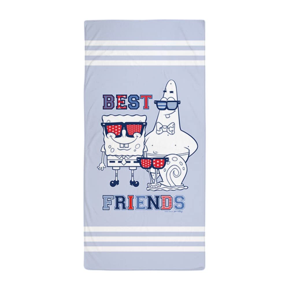 Spongebob Squarepants Best Friends Large Beach Towel - Super Soft, Unique Design for Pool, Beach & Summer Vacations | CafePress