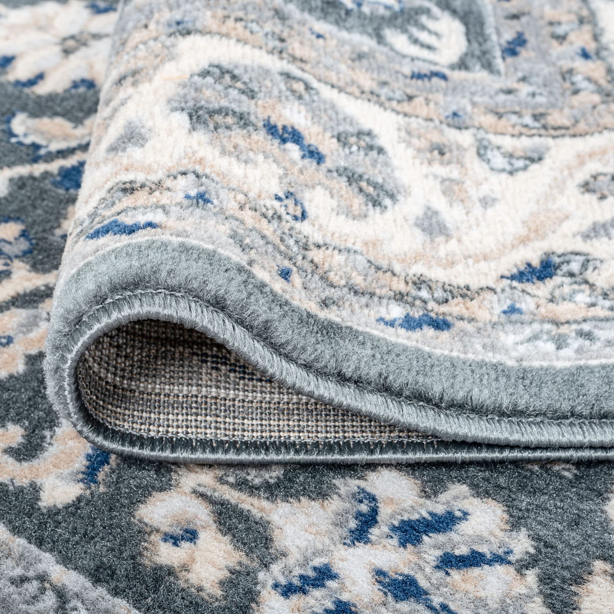 Gray 2x3 Entry Rug - Non-Slip Indoor Front Door Mat - Small Area Rug for Kitchen & Bathroom - Modern Home Decor for Living Room, Bedroom & Entryway