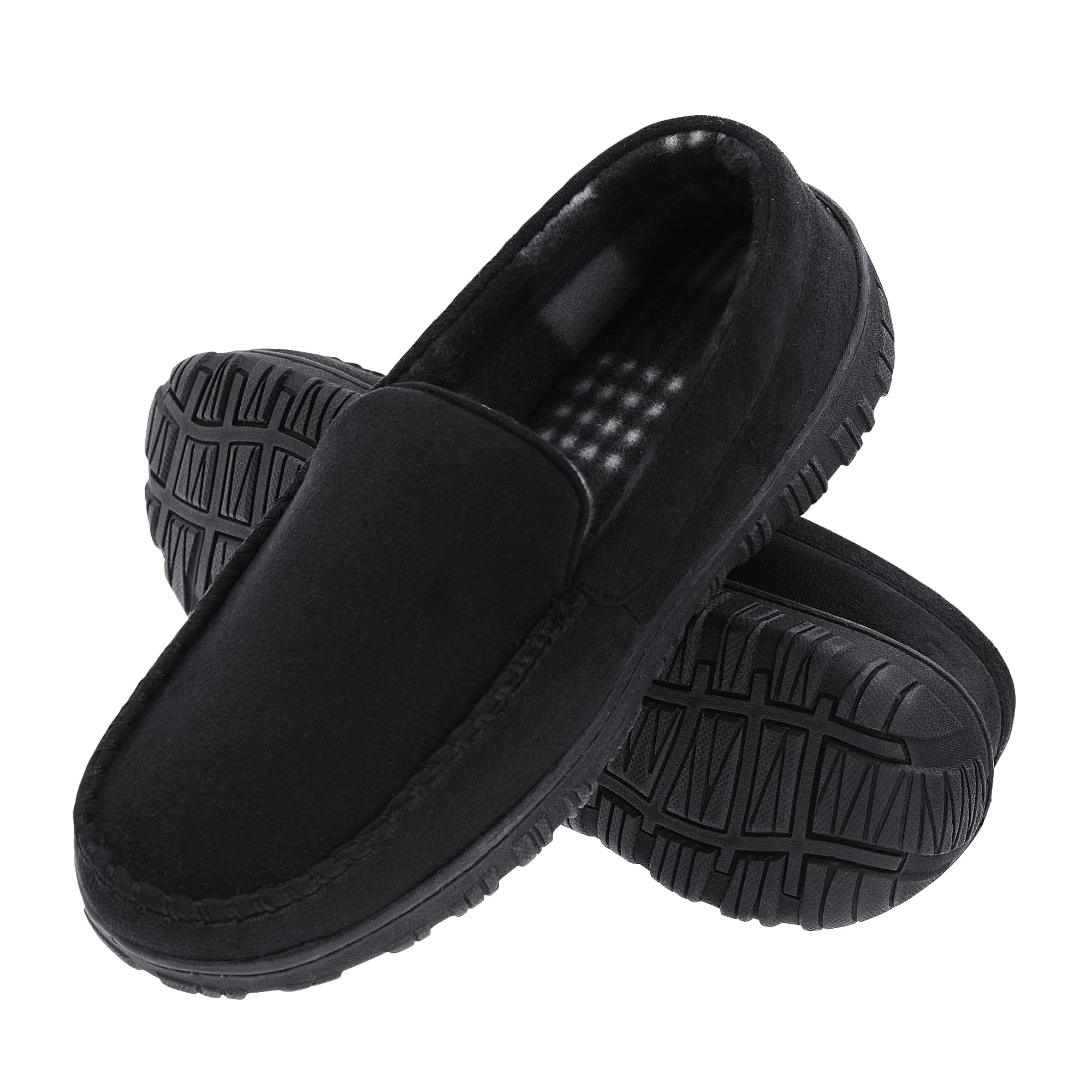 Lulex Men's Memory Foam Slippers - Comfortable Indoor/Outdoor Moccasin House Shoes for Men - Perfect for Home, Garden, and Relaxation