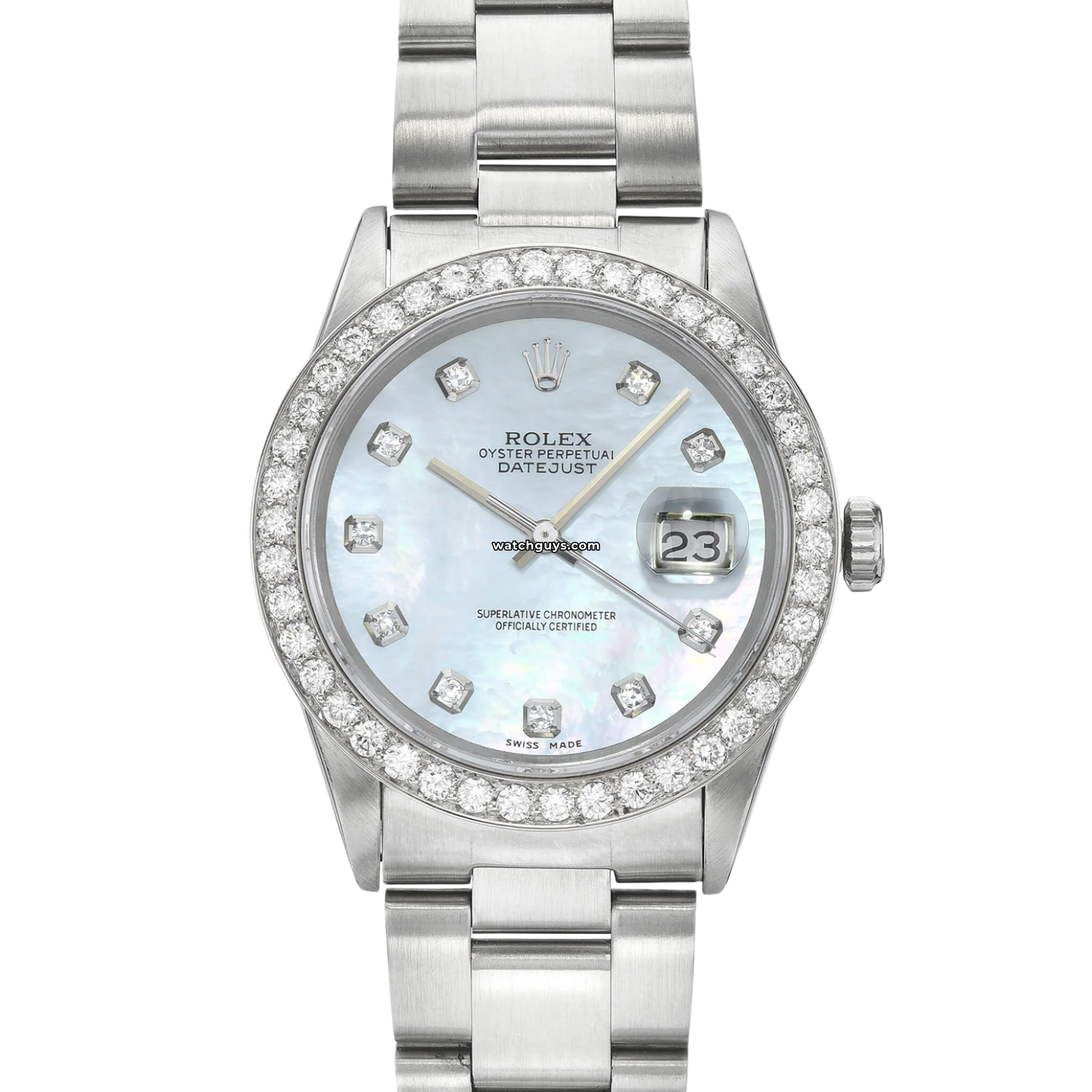 Rolex Datejust 16220 Men's Watch with Genuine Mother of Pearl Dial - Luxury Timepiece for Business, Formal Events & Special Occasions