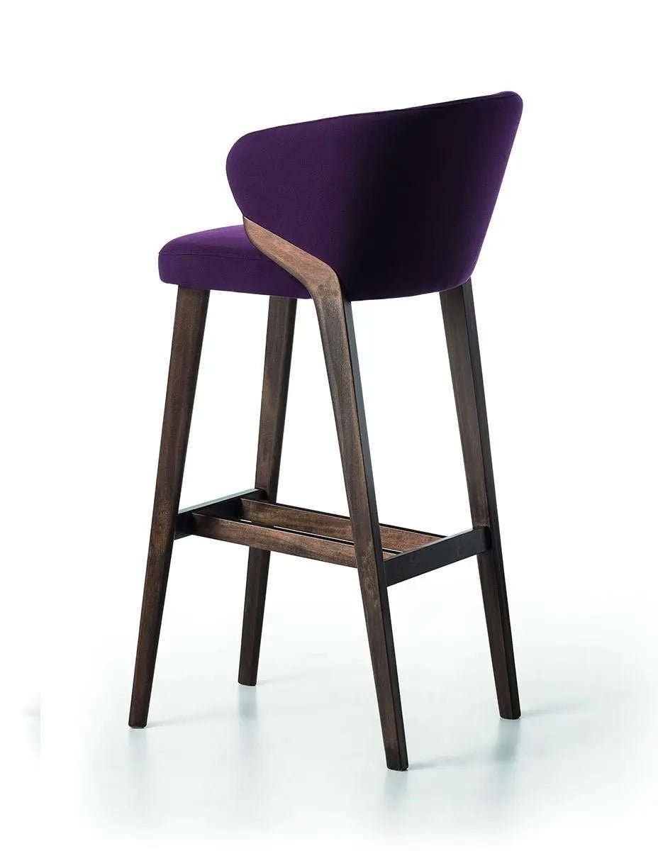 Bross Nora Bar Stool - Modern Counter Height Stool with Backrest for Kitchen Island, Breakfast Bar & Home Decor