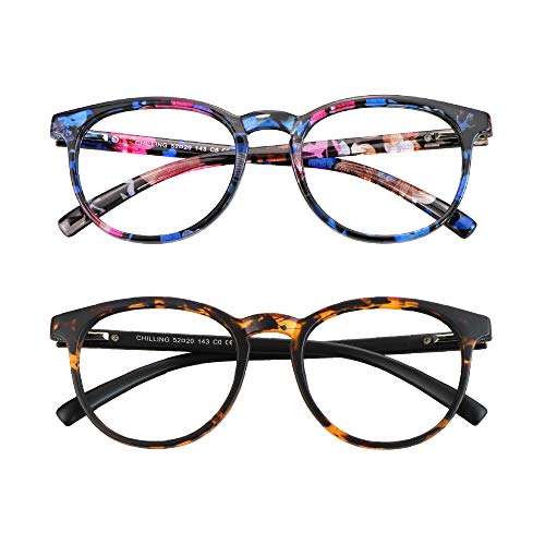 Chilling 2 Pairs Pink Floral+dark Tortoise