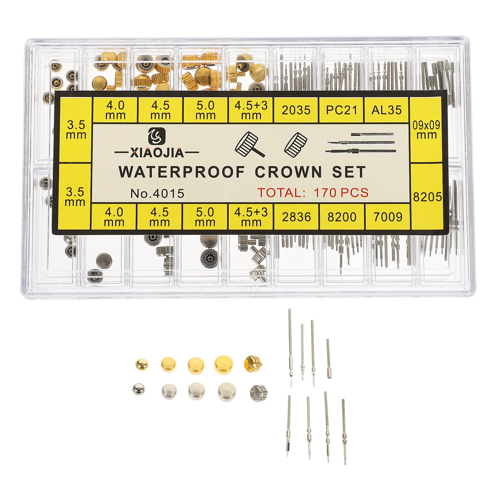 **Premium Watch Repair Kit - 1 Box Watch Crown & Stem Replacement Parts - Essential Watch Repair Tools for DIY Watchmakers & Professionals - Perfect for Watch Restoration & Maintenance**