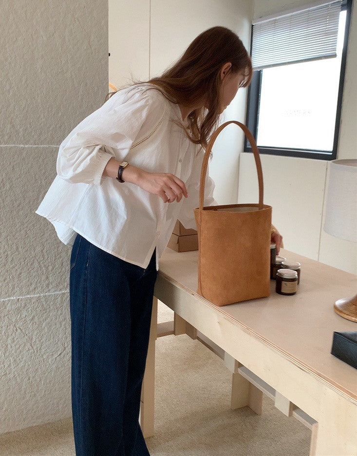 Stylish Modern Bucket Tote Bag for Women - Large Capacity Waterproof Handbag - Perfect for Work, Travel, Beach & Shopping