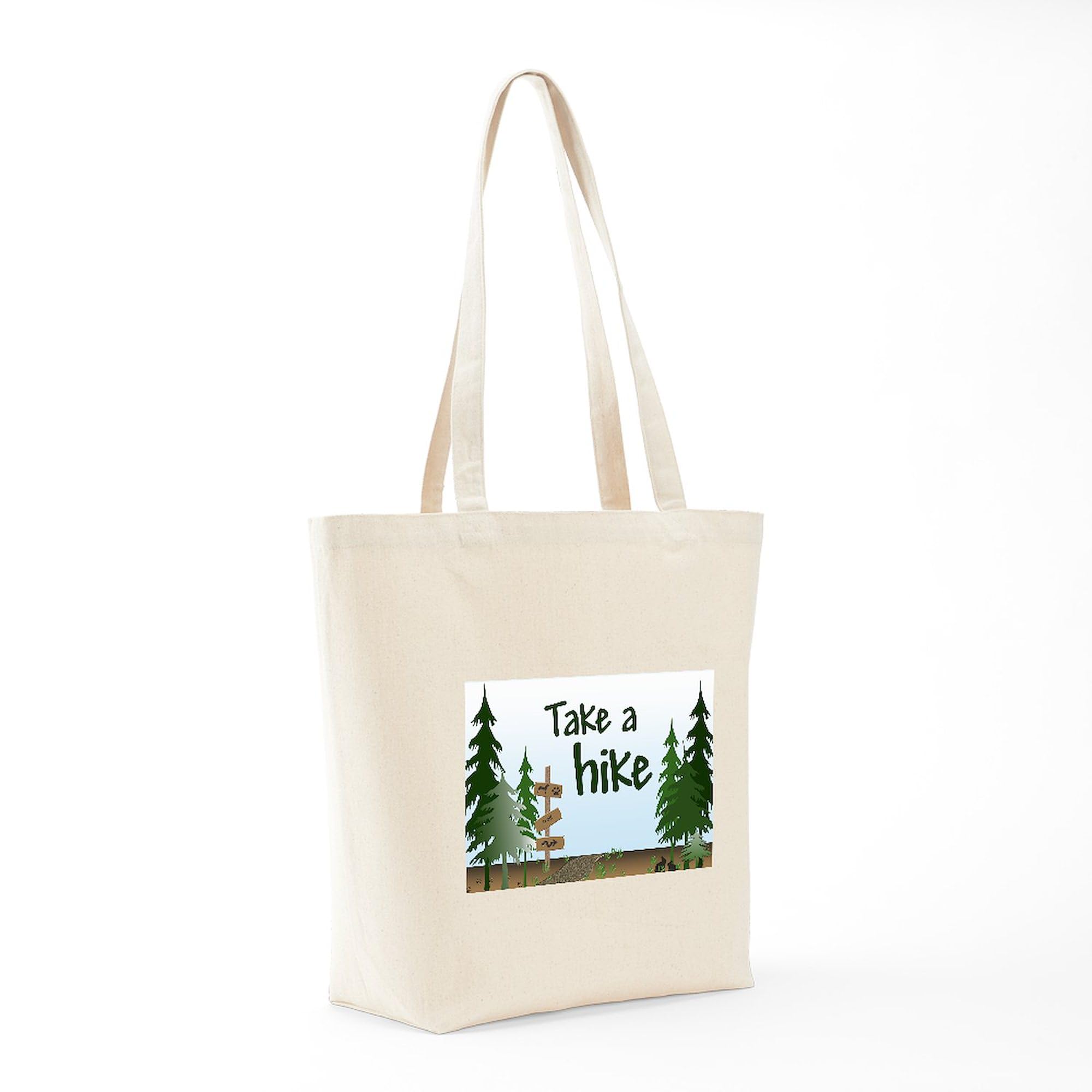 Eco-Friendly Natural Canvas Tote Bag - Reusable Shopping Bag for Hiking, Groceries & Daily Use | CafePress Take A Hike Design