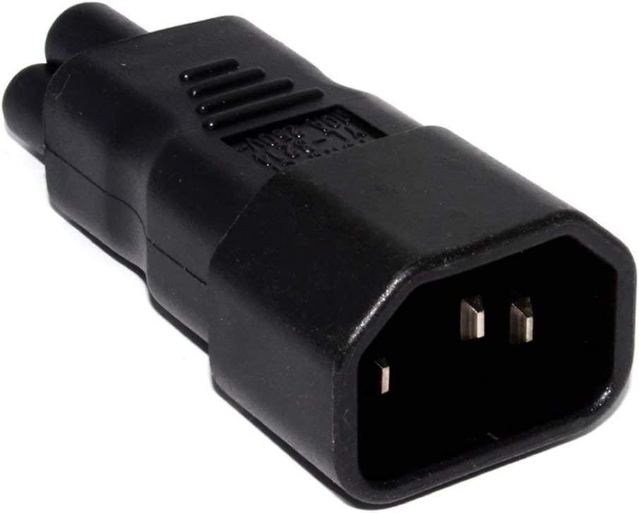 Toptekits IEC C13/C14 to C5/C6 Power Cable Adapter - Kettle Lead to Mickey Mouse PC Laptop Power Cord - Perfect for Home Office, Gaming Setup & Workstation Power Supply