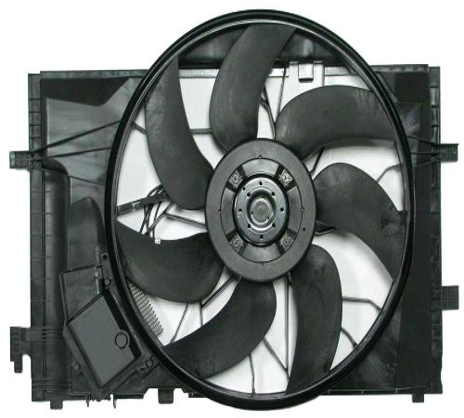 Depo 340-55012-000 Dual Fan Assembly - Black Replacement Cooling Fan for Car Radiator | Perfect for Engine Cooling & Overheating Prevention in Hot Climates