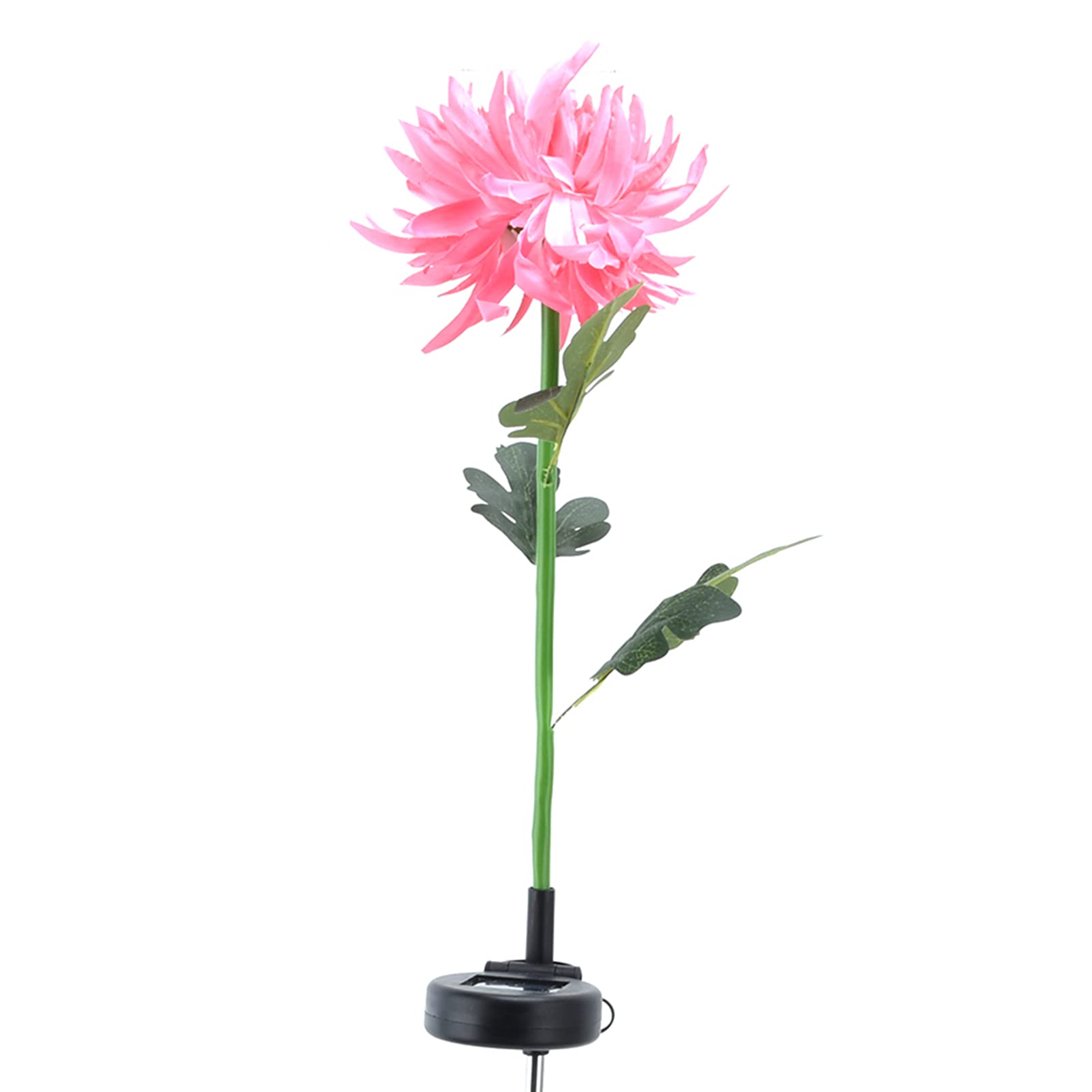 Honiwu 2PCS Solar Powered Chrysanthemum Flower Lights - Waterproof Outdoor Solar Garden Lights for Patio, Yard, Pathway Decoration - Perfect for Halloween, Christmas & Year-Round Landscape Lighting (Pink)