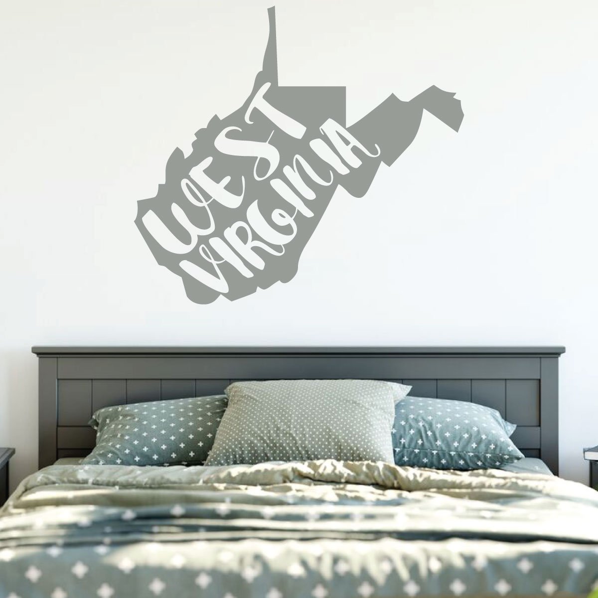 West Virginia Wall Decal - State Silhouette Vinyl Art Sticker for Home Decor, Perfect for Living Room, Bedroom or Family Room Wall Decoration | Great Gift Idea for WV Lovers