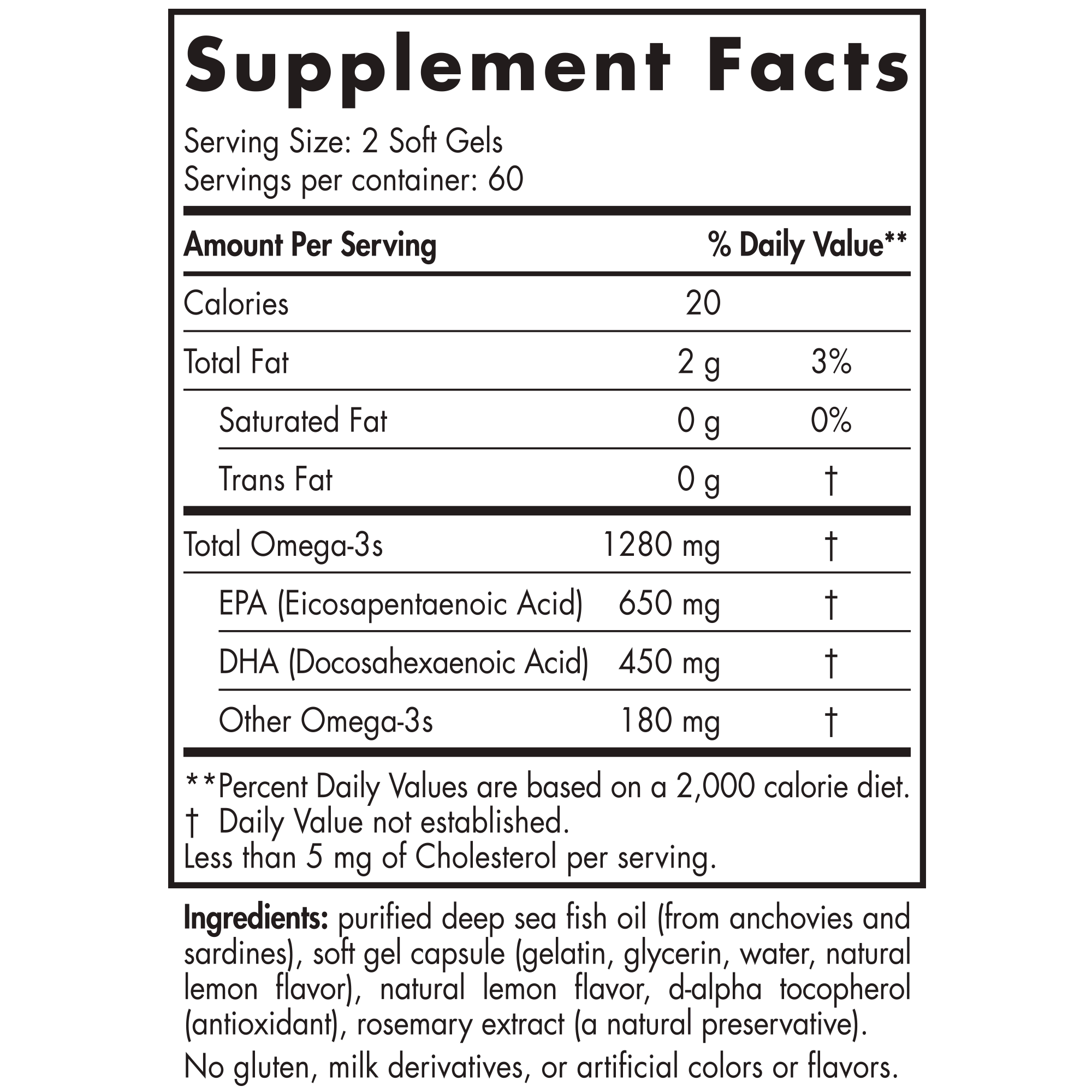 ProOmega® Omega-3 Fish Oil Softgels - 1200mg EPA/DHA - Heart & Brain Health Support - Non-GMO, Burpless Formula - 180 Softgels for Daily Wellness & Joint Care