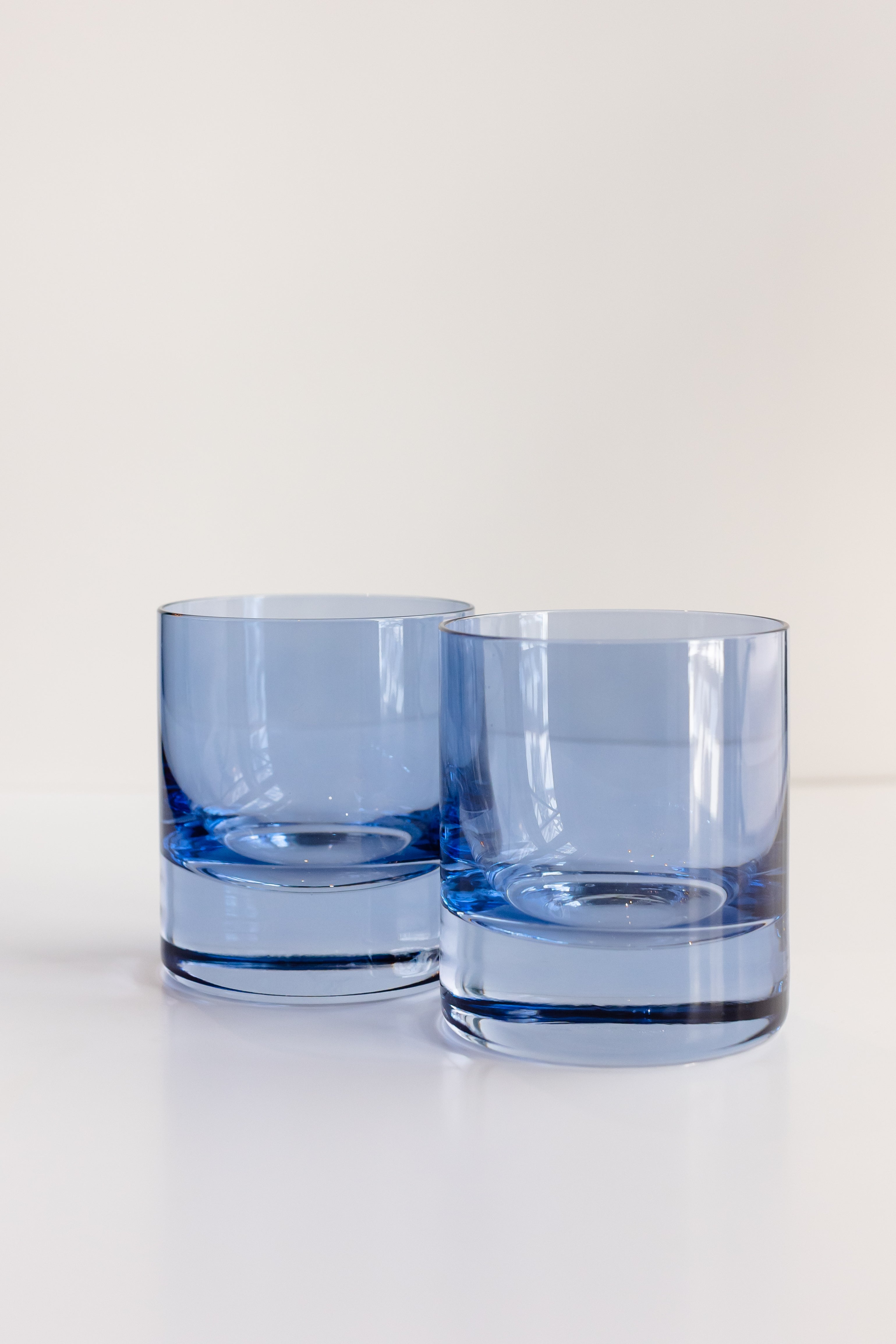 Estelle Colored Rocks Glass Set of 2 - Cobalt Blue Whiskey Glasses for Bourbon, Scotch & Cocktails - Elegant Barware for Home & Party Use