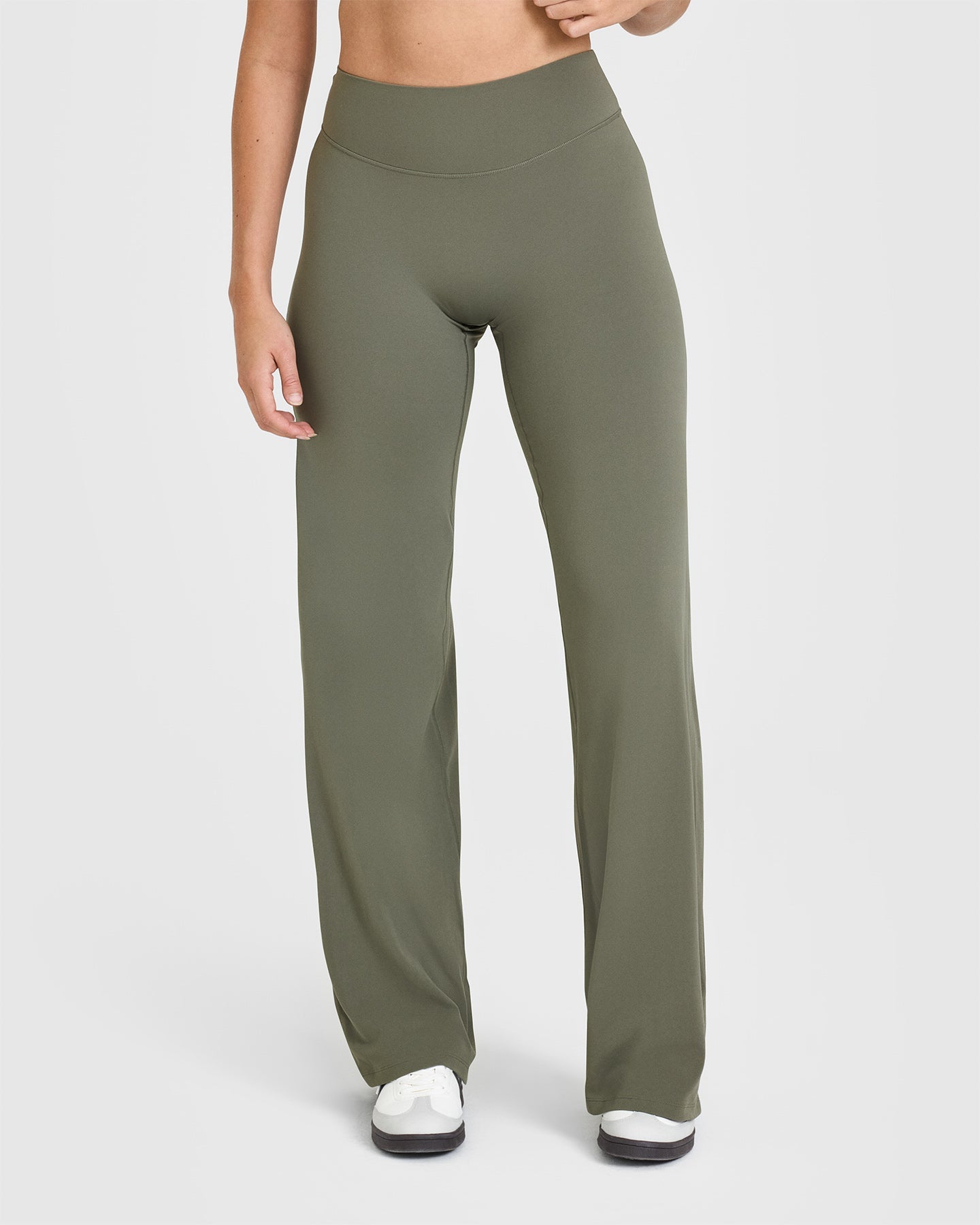 SoftMotion™ Straight Leg Yoga Pants for Women - Alpine Green | High Waisted Stretchy Workout Leggings for Running, Gym & Lounge