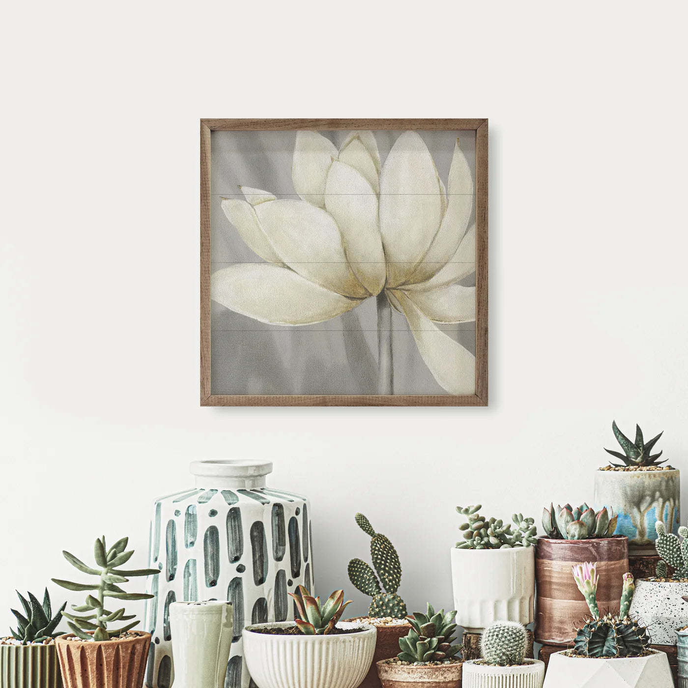Golden Waterlily 1 by Carol Robinson - Premium Wood Framed Wall Art Print - Perfect for Living Room, Bedroom & Office Decor