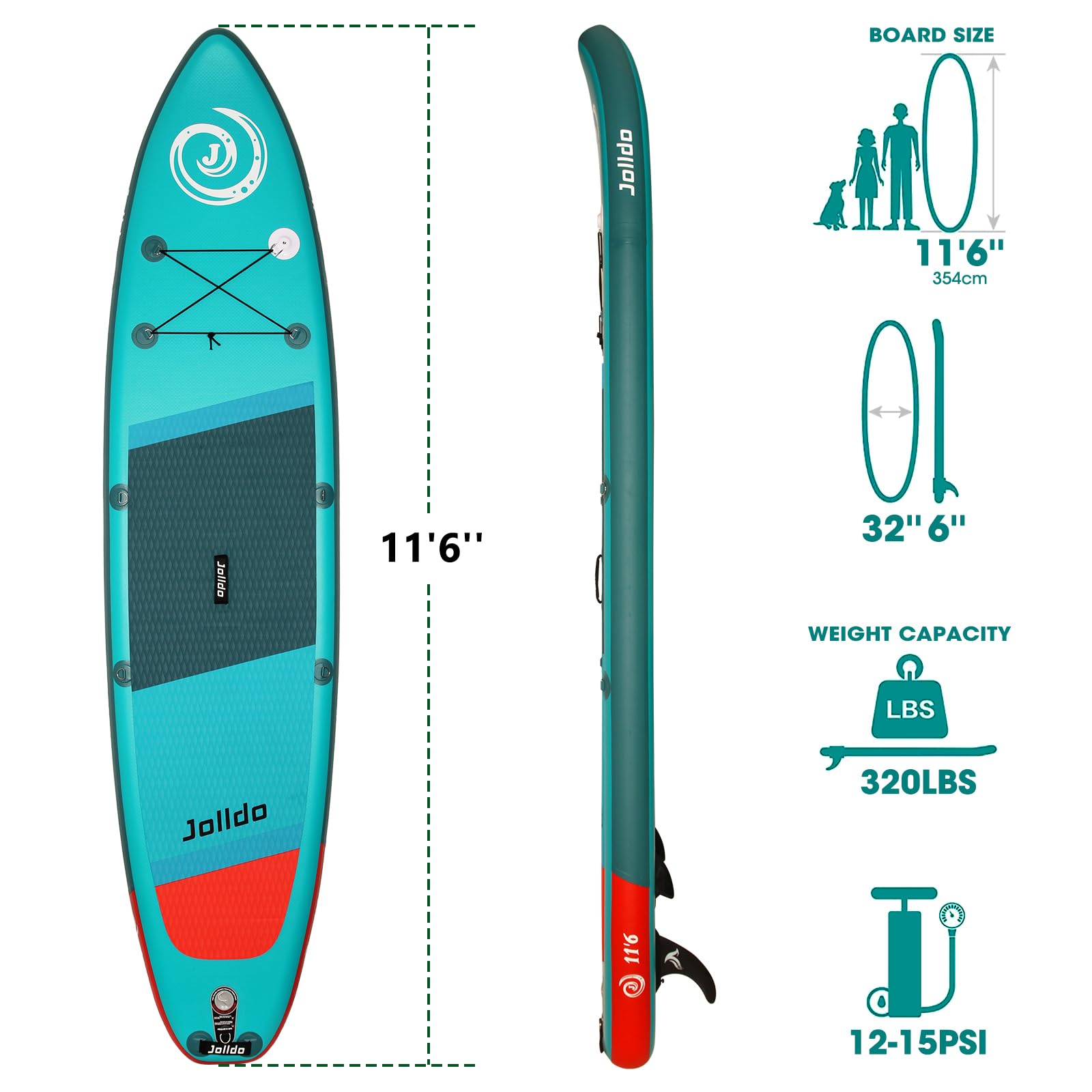 Inflatable Stand Up Paddle Board for Adults - Premium SUP with Adjustable Paddle, Carry Backpack & Pump - Perfect for Yoga, Surfing & Lake Adventures