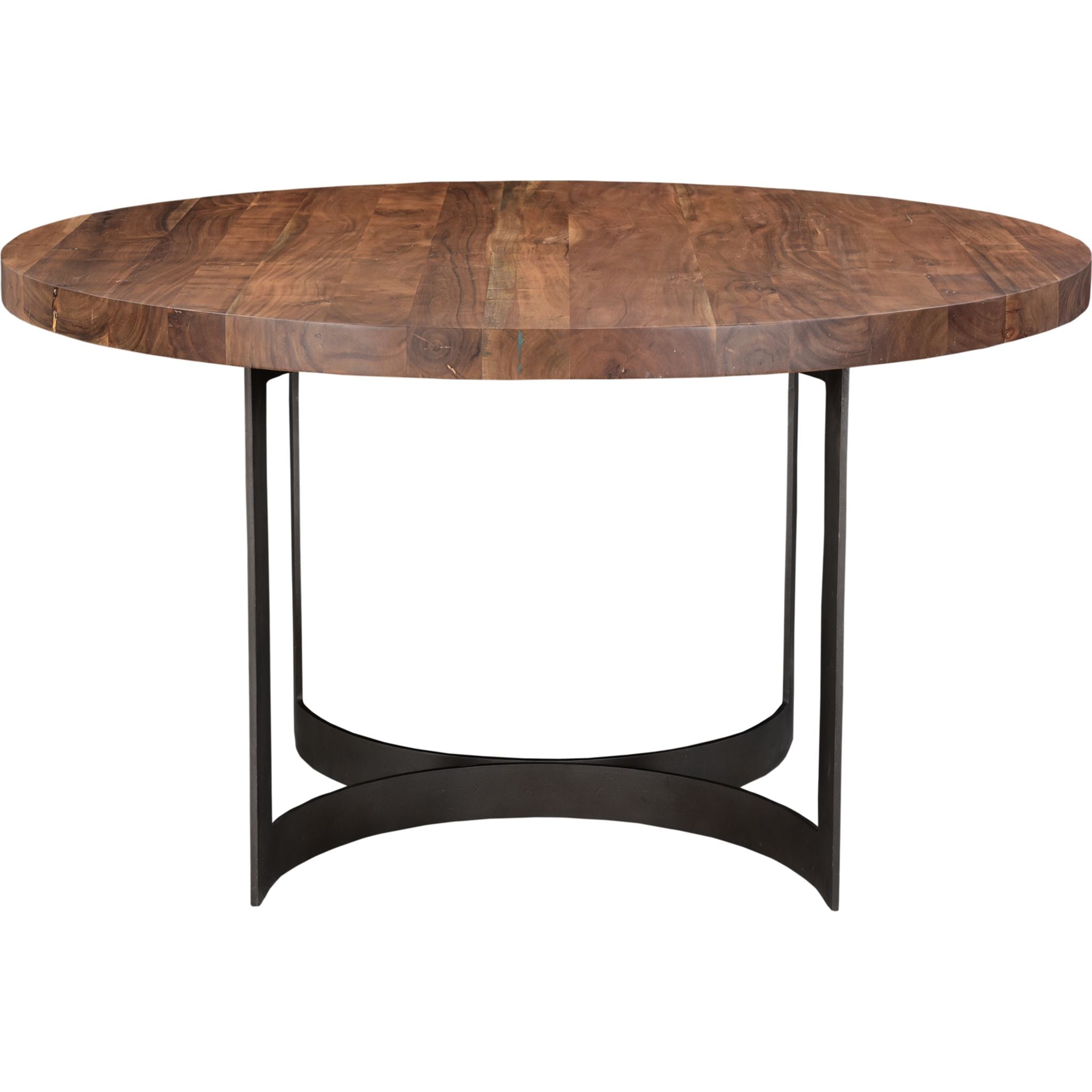 Modern Smoked Bent Dining Table - Elegant Wooden Kitchen Table for 6 - Perfect for Small Spaces, Dining Rooms & Open-Concept Living Areas