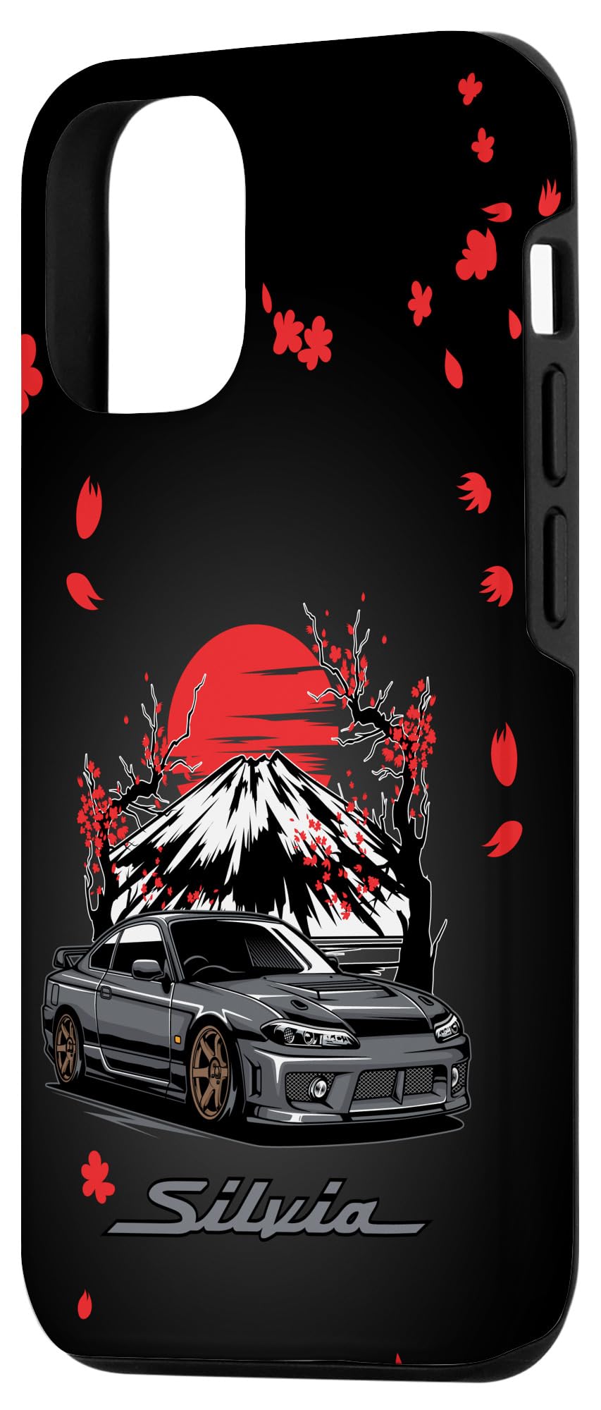 iPhone 12/12 Pro Case - JDM Silvia Cherry Blossom Design, Slim Protective Cover for Women & Men - Perfect for Daily Use, Travel & Car Enthusiasts