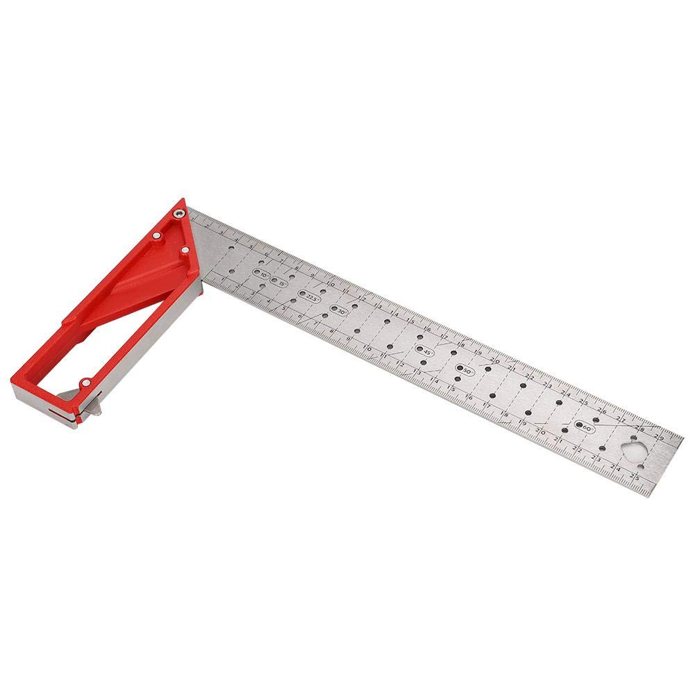 Famus 30cm Stainless Steel Right Angle Ruler - 45°/90° Precision Woodworking Try Square for Carpentry, DIY Projects & Engineering Measurements | Durable Metal Square Tool for Woodworkers, Craftsmen & Hobbyists