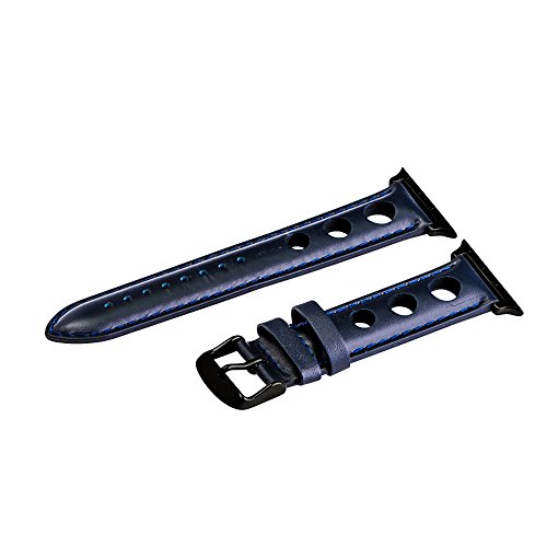 Navy Smooth 3 Hole Bands / Black Hardware