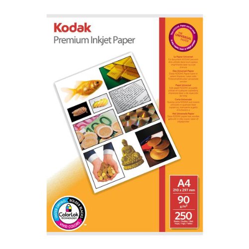 Kodak A4 Premium Inkjet Paper - 100 Sheets, High-Quality Photo Paper for Printing, Ideal for Home, Office & Professional Photography Use