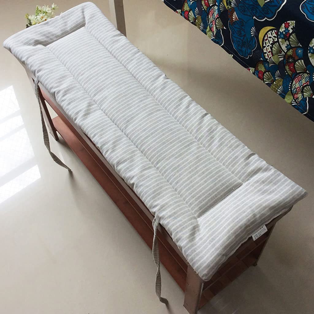 WXZXMMD Outdoor/Indoor Loveseat Cushion - Striped Bench & Chair Pad for Patio Furniture - 100/120/150cm (39/47/59 inches) - Water-Resistant & Comfortable - Perfect for Garden, Deck, Window Seat & Living Room